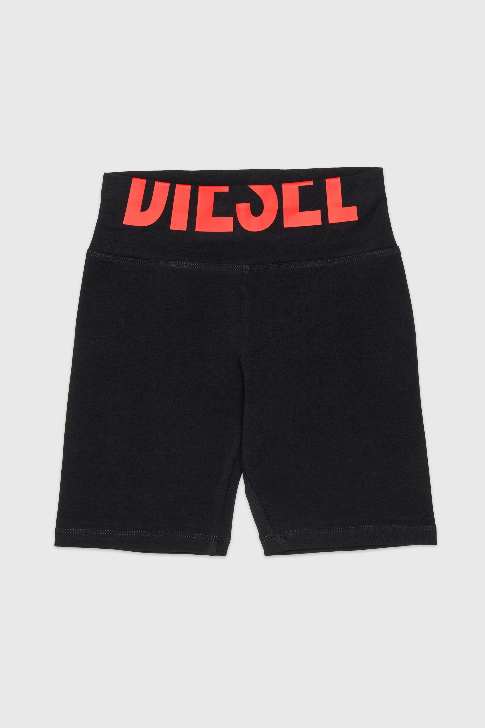 Diesel - PCEFYSHORT, Damen Elastische Shorts mit abgeschnittenem Logo in null - 1