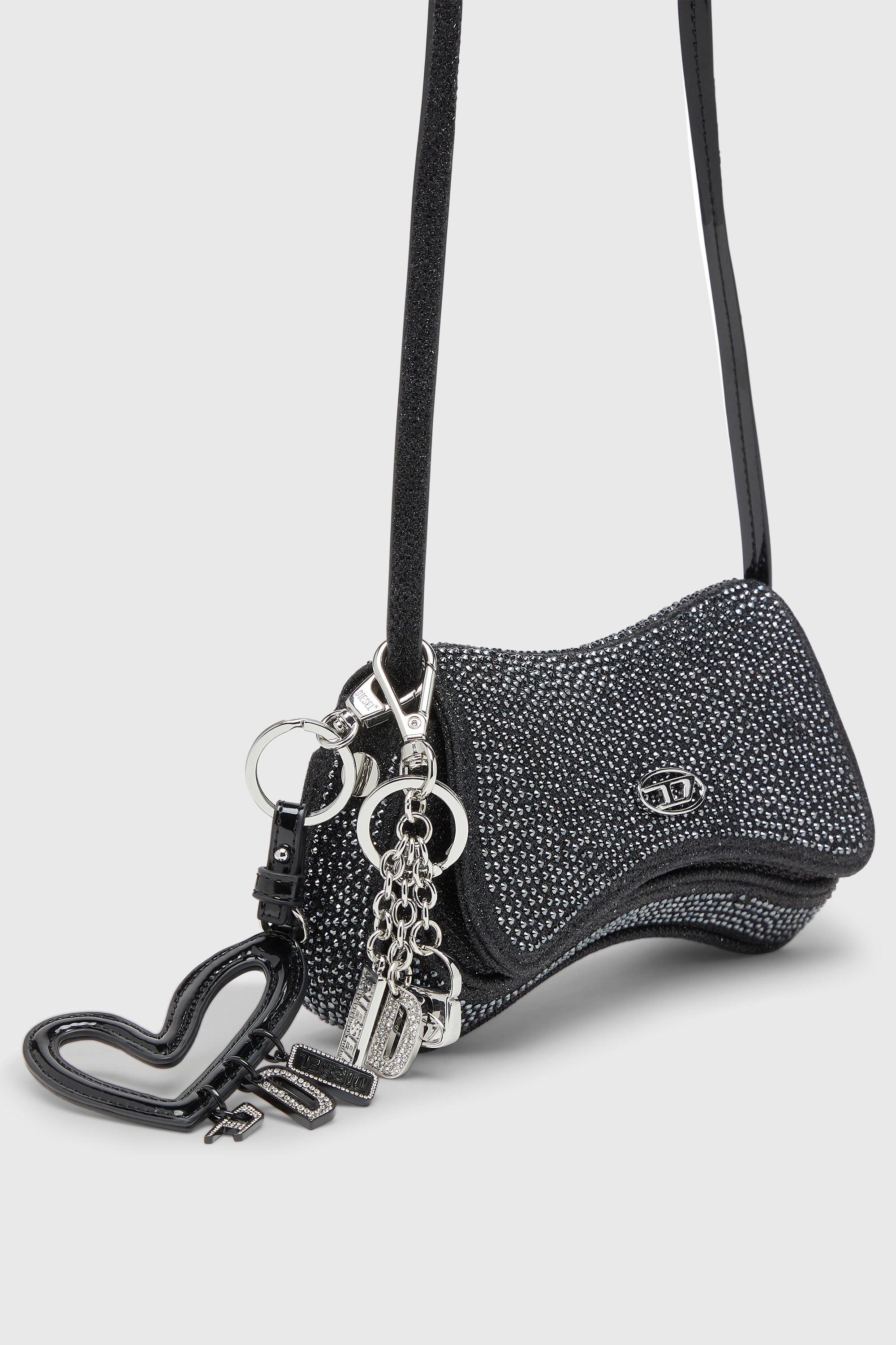 Diesel - MULTI II, Damen Herzf&ouml;rmiger Anh&auml;nger mit gl&auml;nzendem Finish in Schwarz - 2