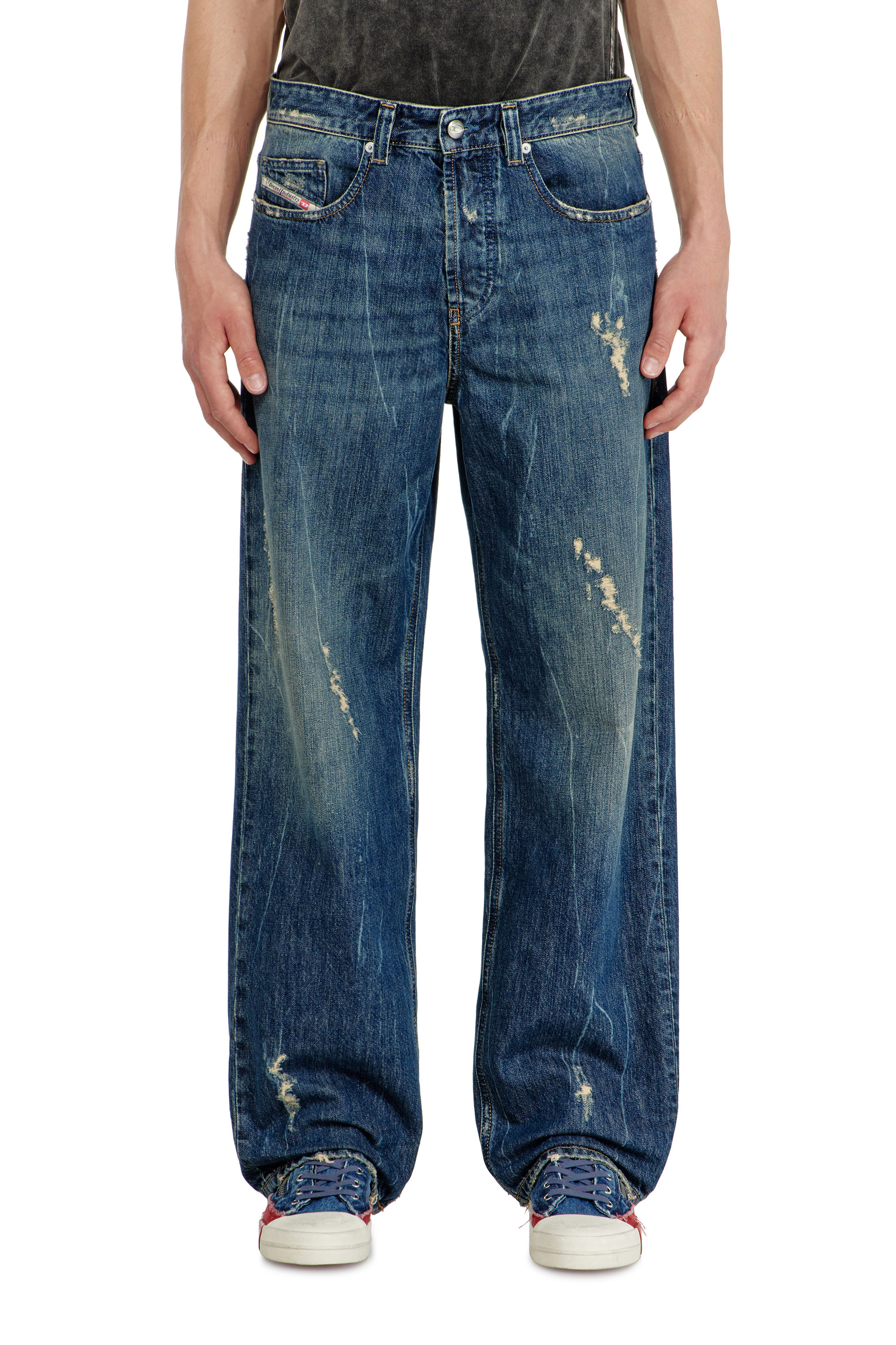 Diesel - Herren Relaxed Jeans 2001 D-Macro 09Q28, Mittelblau - 4