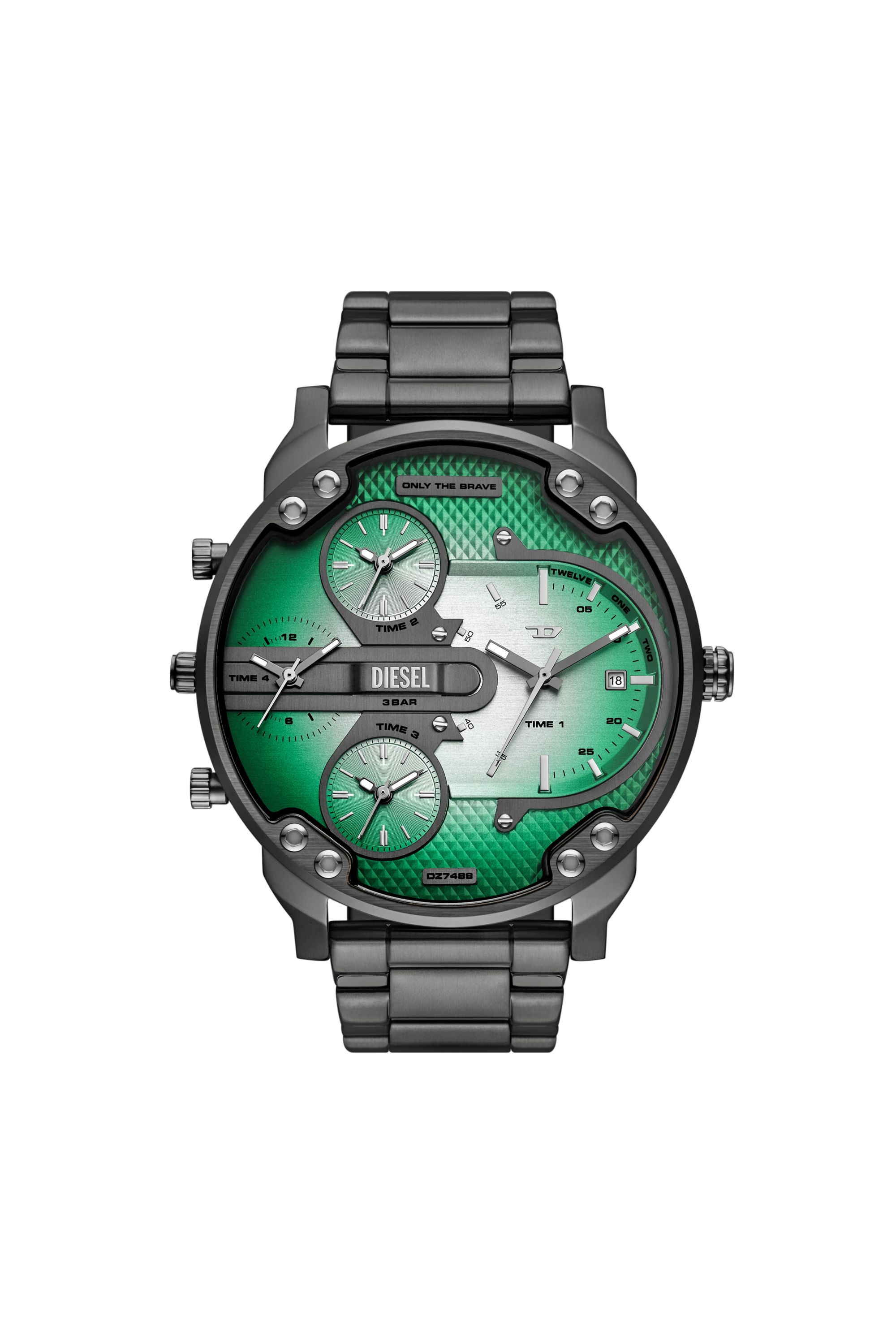 Diesel - DZ7488 WATCH, Herren Mr. Daddy Slim Uhr aus Edelstahl in Dunkelgrau - 1