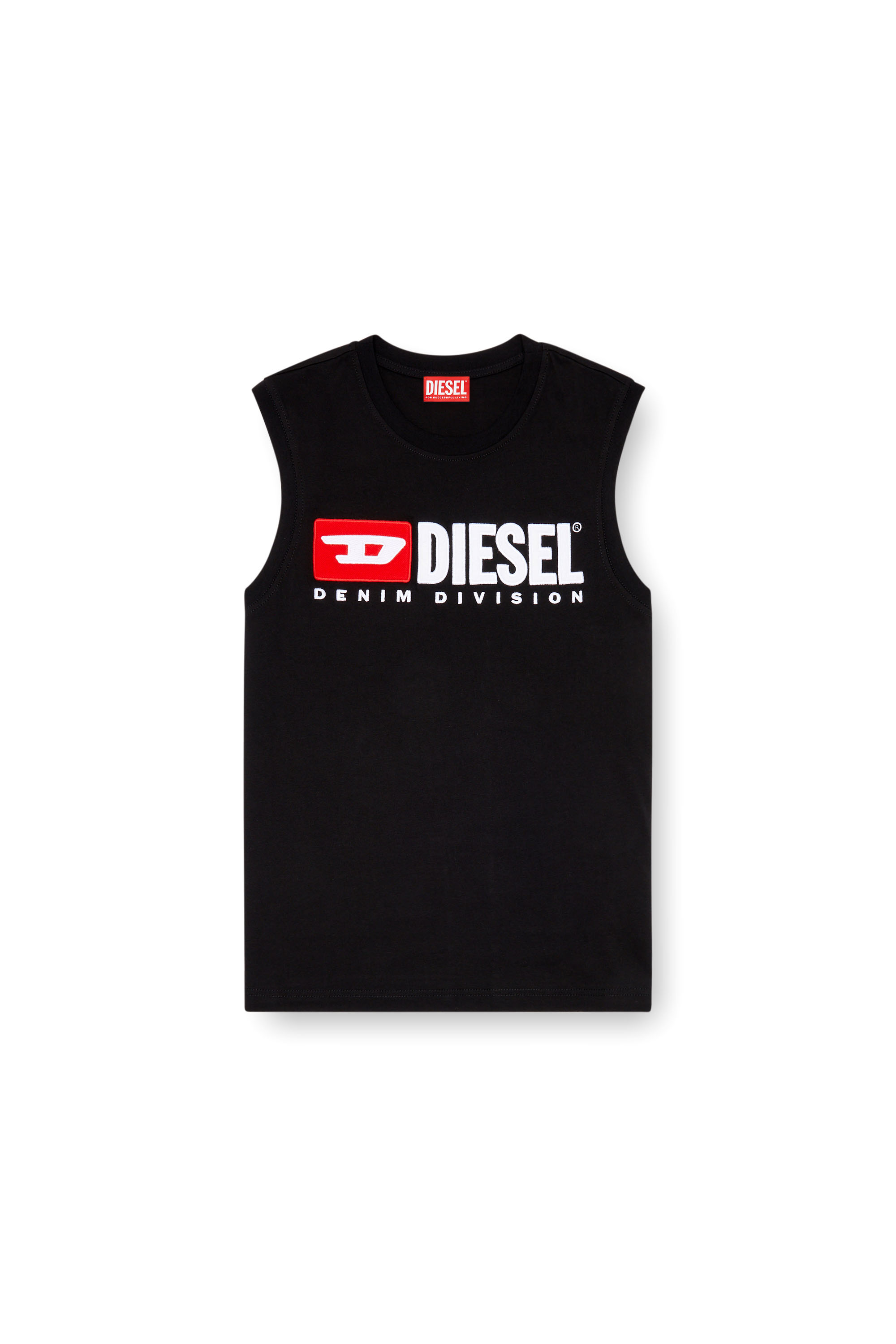 Diesel - T-ISCO-DIV, Herren Tanktop mit Logo-Print vorn in Schwarz - 2