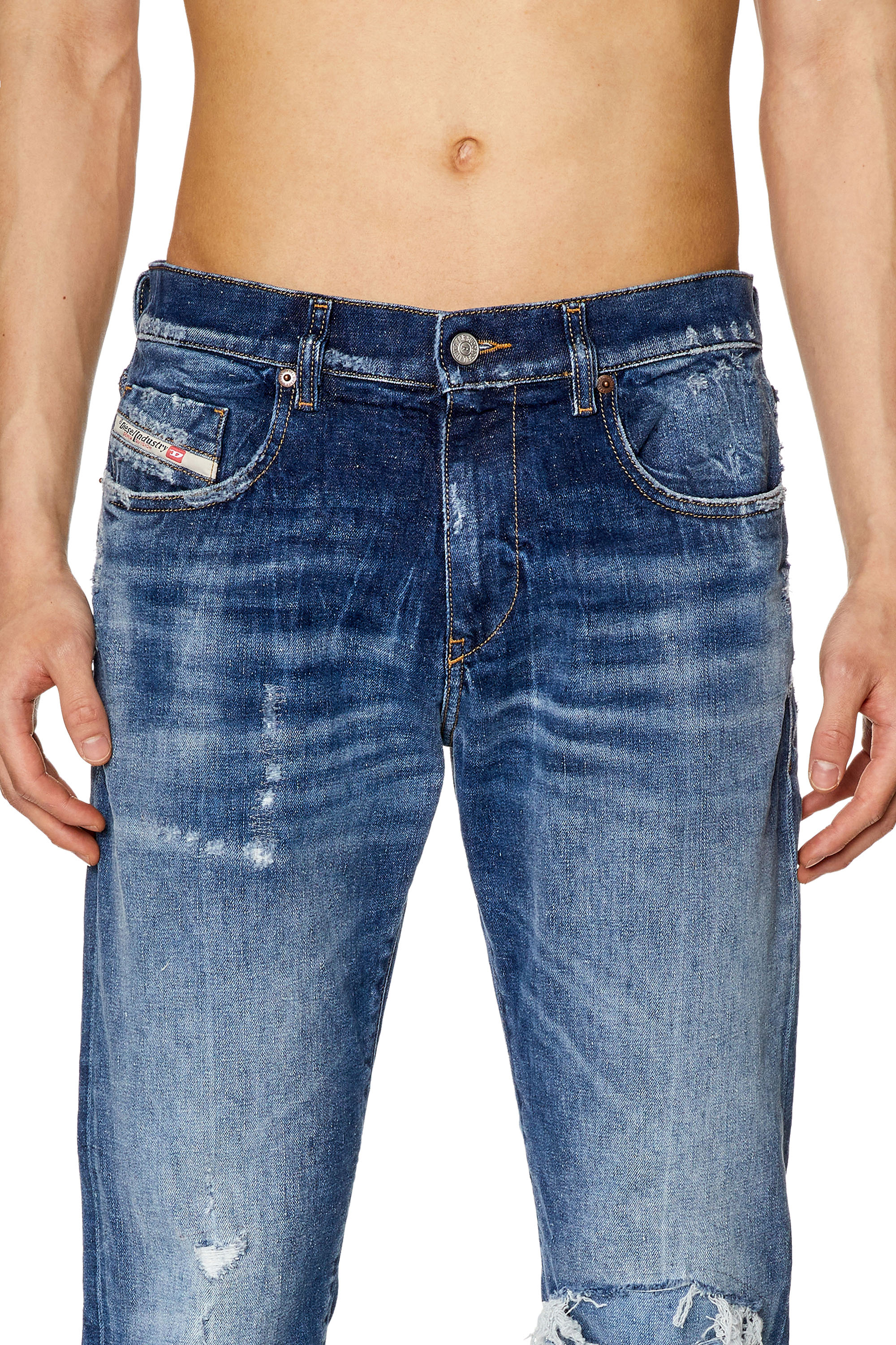 Diesel - Slim Jeans 2019 D-Strukt 09G15, Mittelblau - Image 4