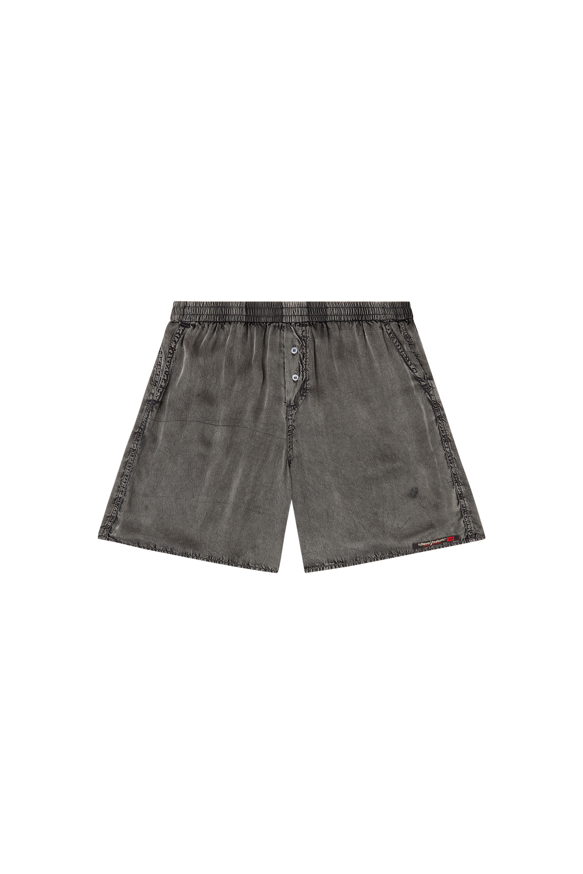 Diesel - SILVO-DNM, Herren Extra-lange Boxershorts mit Denim-Effekt in Dunkelgrau - 4