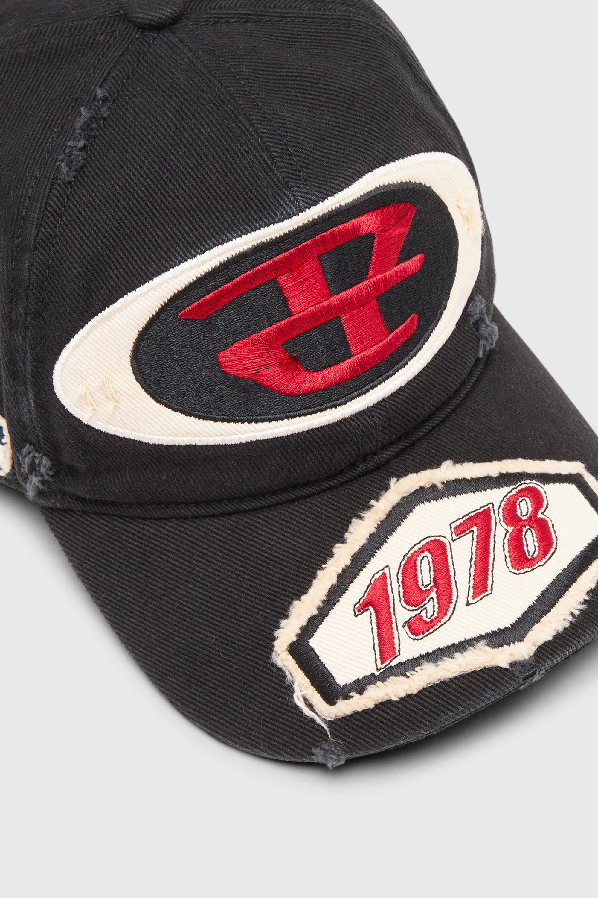 Diesel - C-BRAFF, Unisex Basecap mit Strick-Aufn&auml;hern in Schwarz - 3