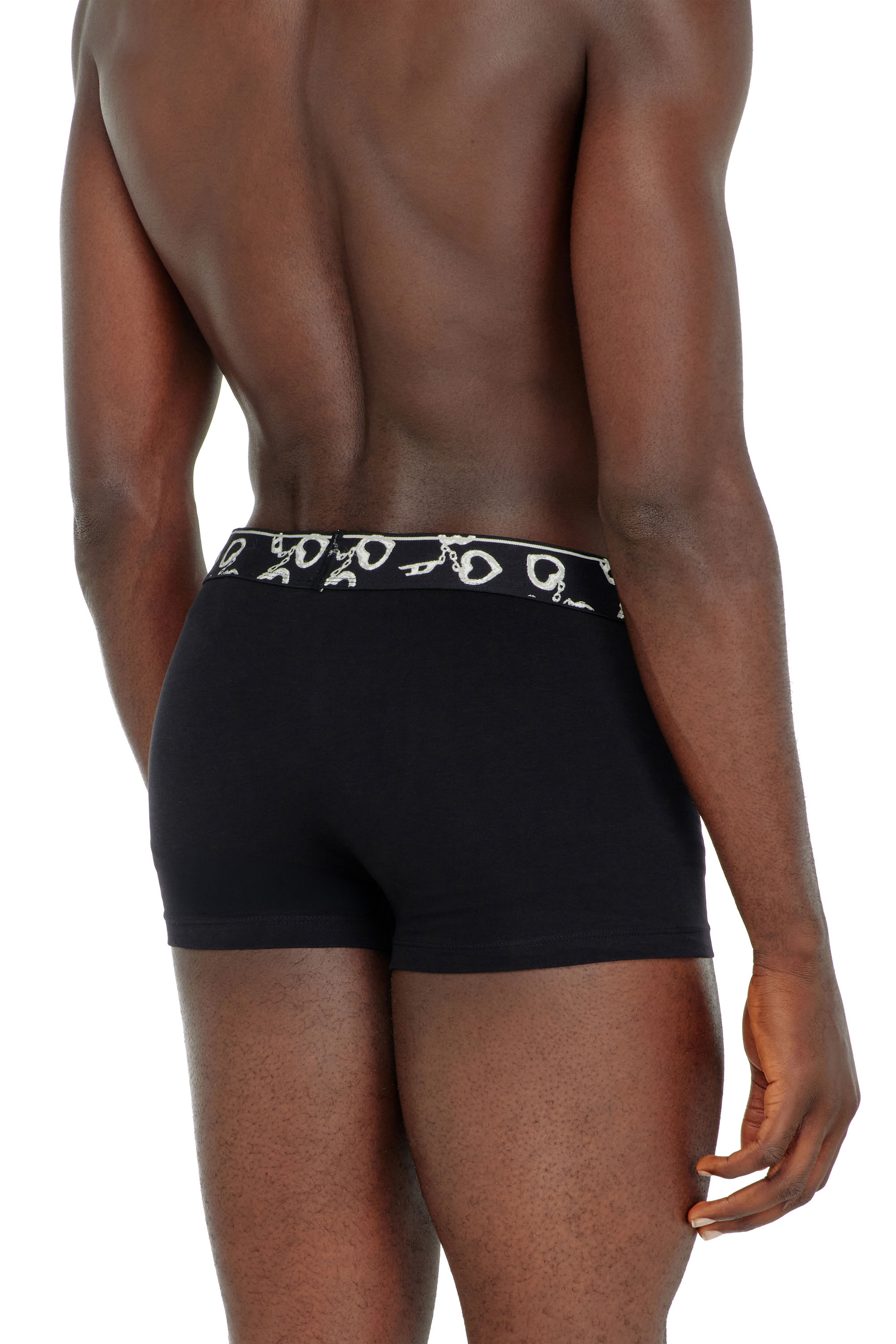 Diesel - DAMIEN-GFT-3PACK, Herren 3er-Pack Boxershorts mit Handschellen-Motiv in Schwarz - 4