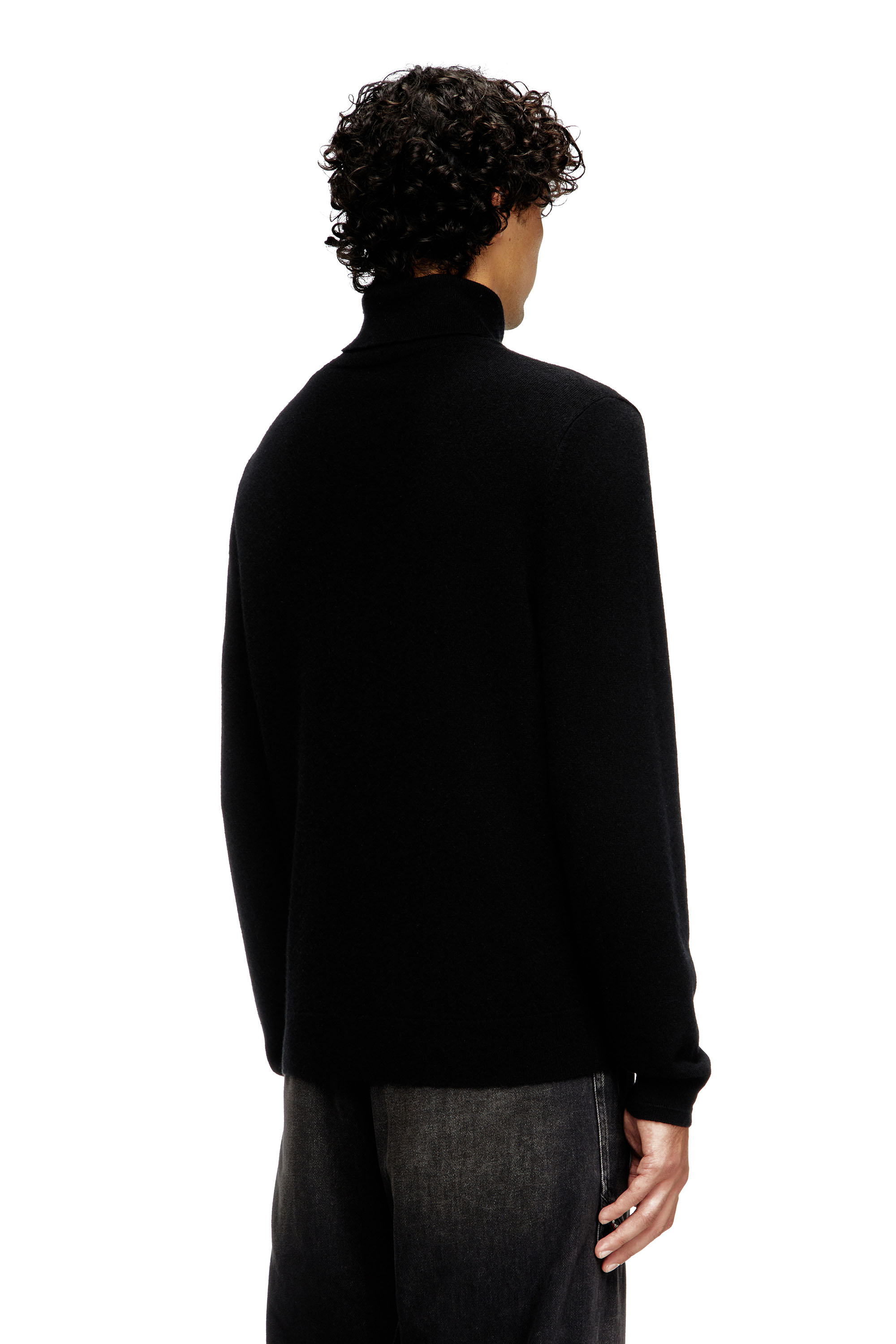 Diesel - K-VIERI-TN, Herren Rollkragenpullover aus Wolle und Kaschmir in Schwarz - 4