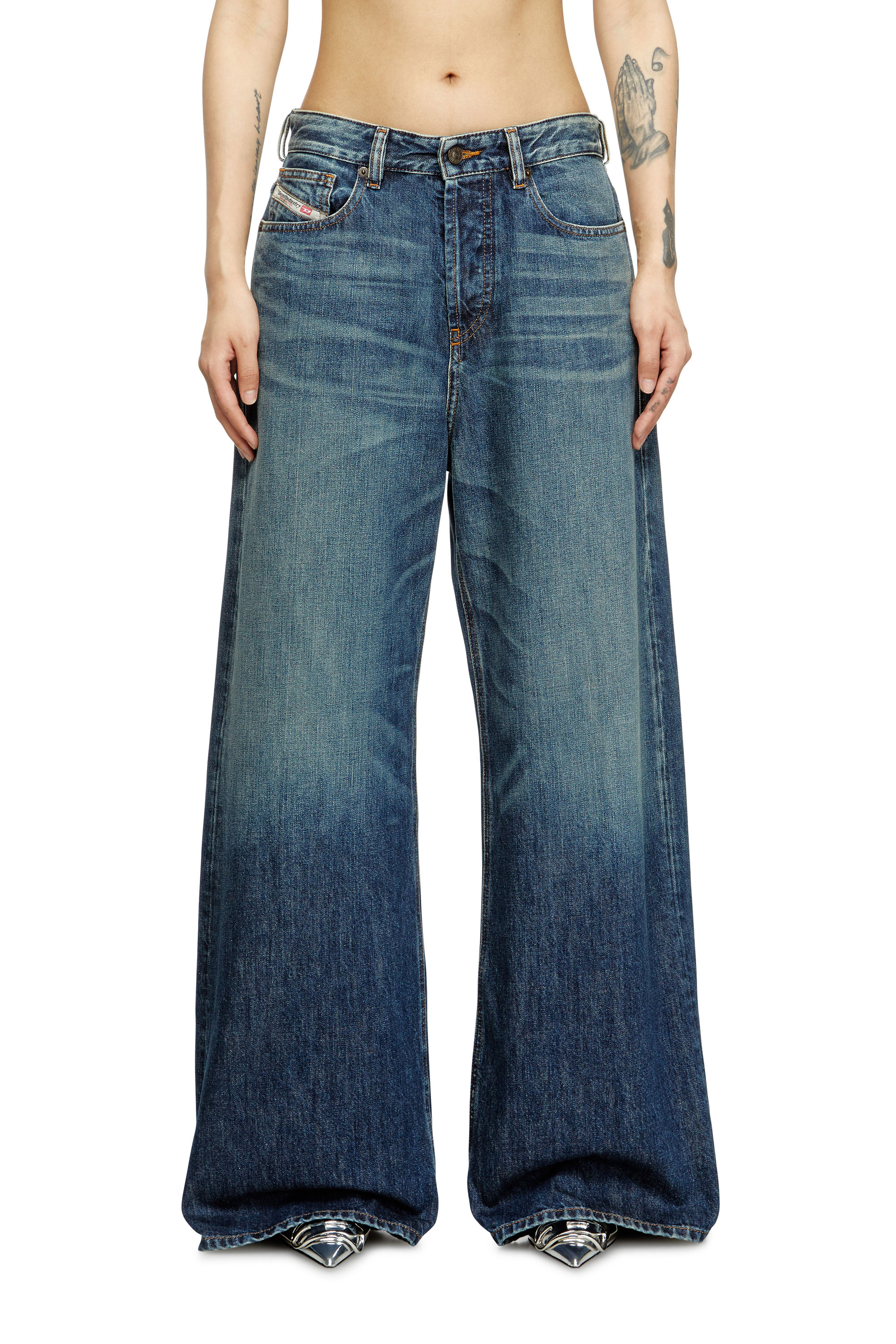 Diesel - Damen Relaxed Jeans 1996 D-Sire 09H59, Dunkelblau - 2