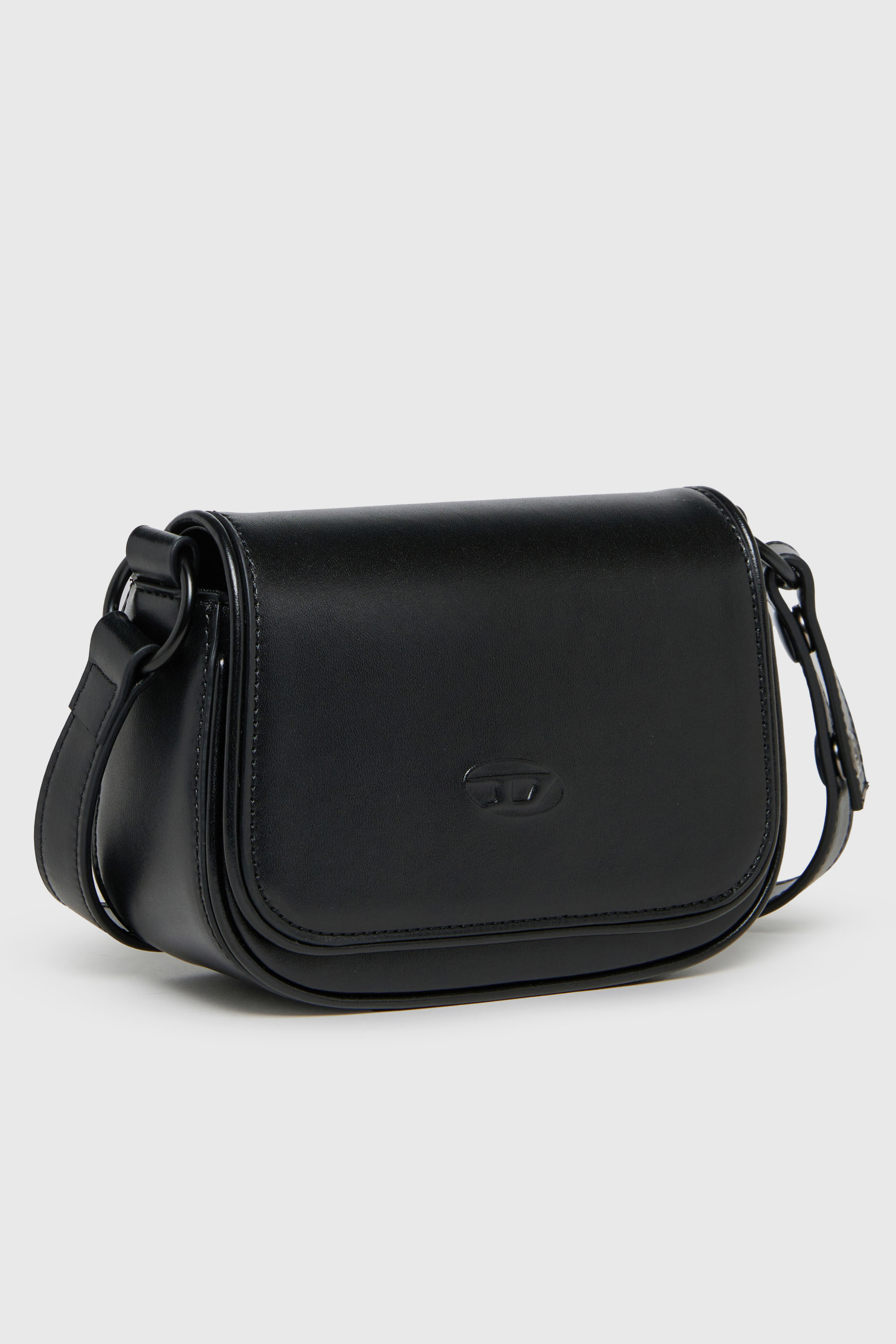 Diesel - WIRT, Woman's WIRT - Crossbody bag with embossed Oval D logo in Black - 3