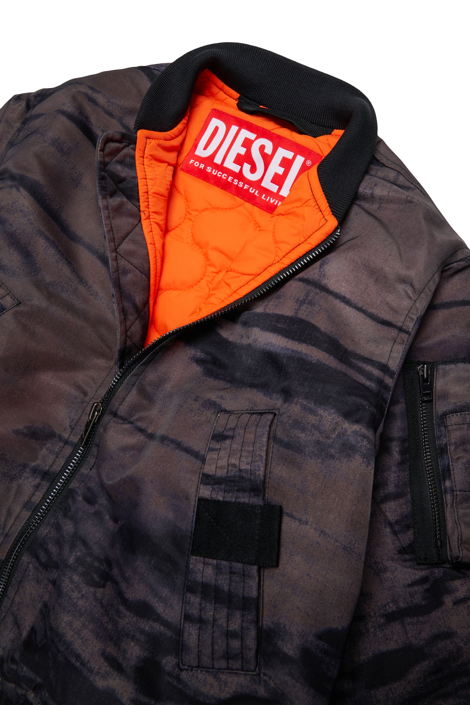 Diesel - JAKEPSDLBZ, Herren Nylon-Bomberjacke mit Steppfutter in Gr&uuml;n - 3
