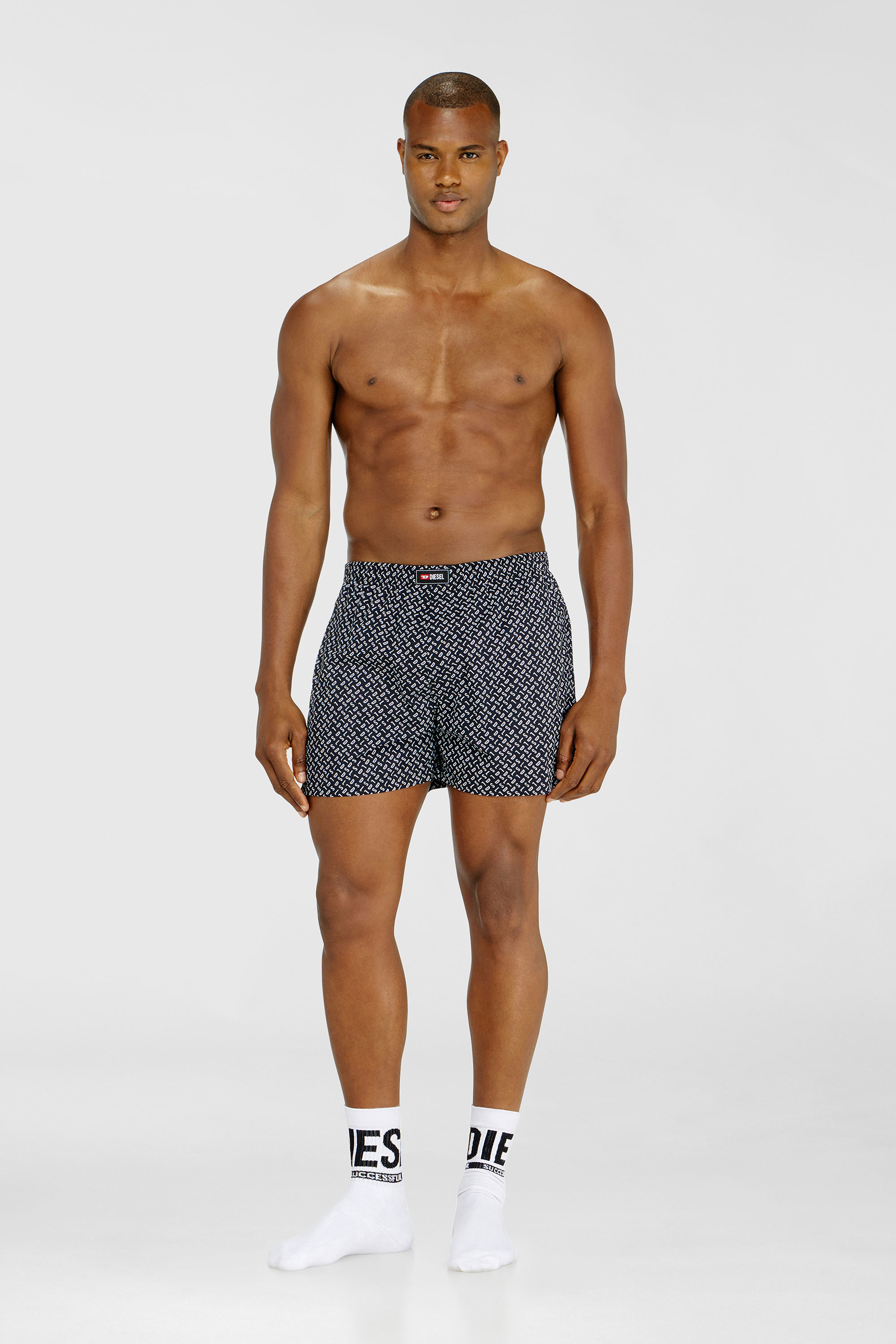 Diesel - RYAN-D-CORE-3PACK, Man's Three-pack cotton boxers solid and all-over DSL print in Multicolor - 2