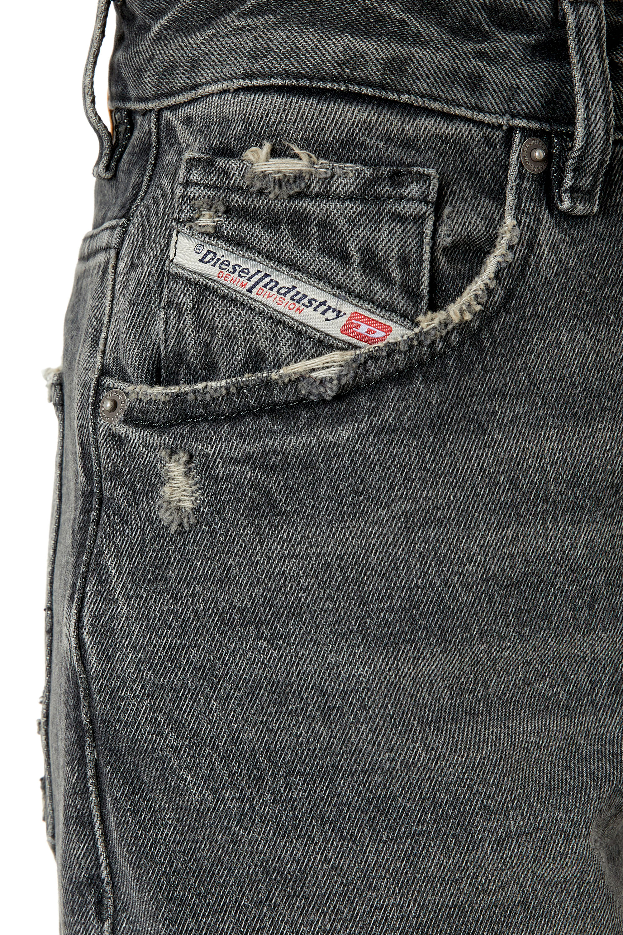 Diesel - 1999 D-Reggy 007K8 Straight Jeans, Schwarz/Dunkelgrau - Image 3