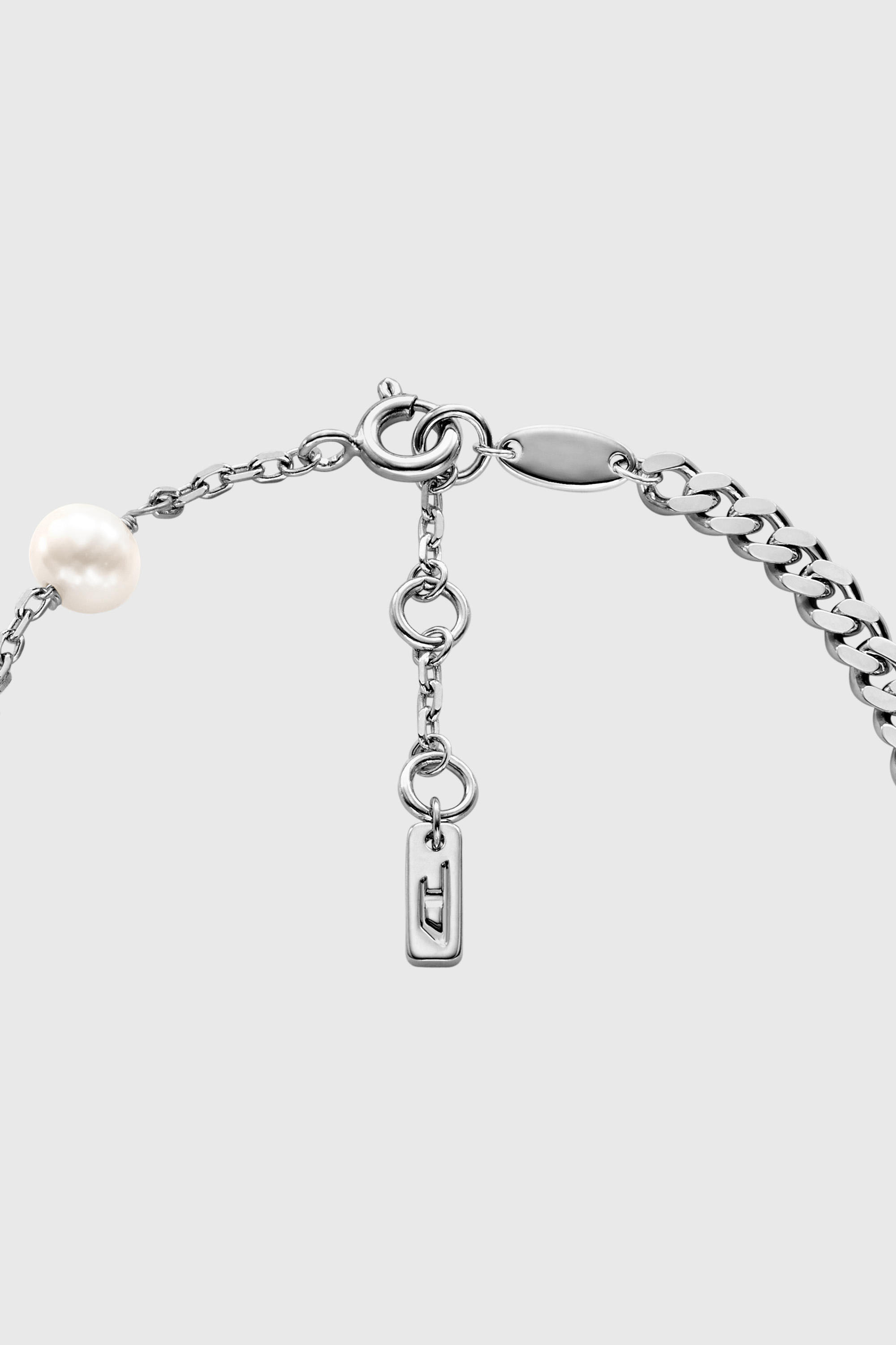 Diesel - DL1372040, Unisex Kettenarmband aus Sterlingsilber mit Perlen in Silber - 2