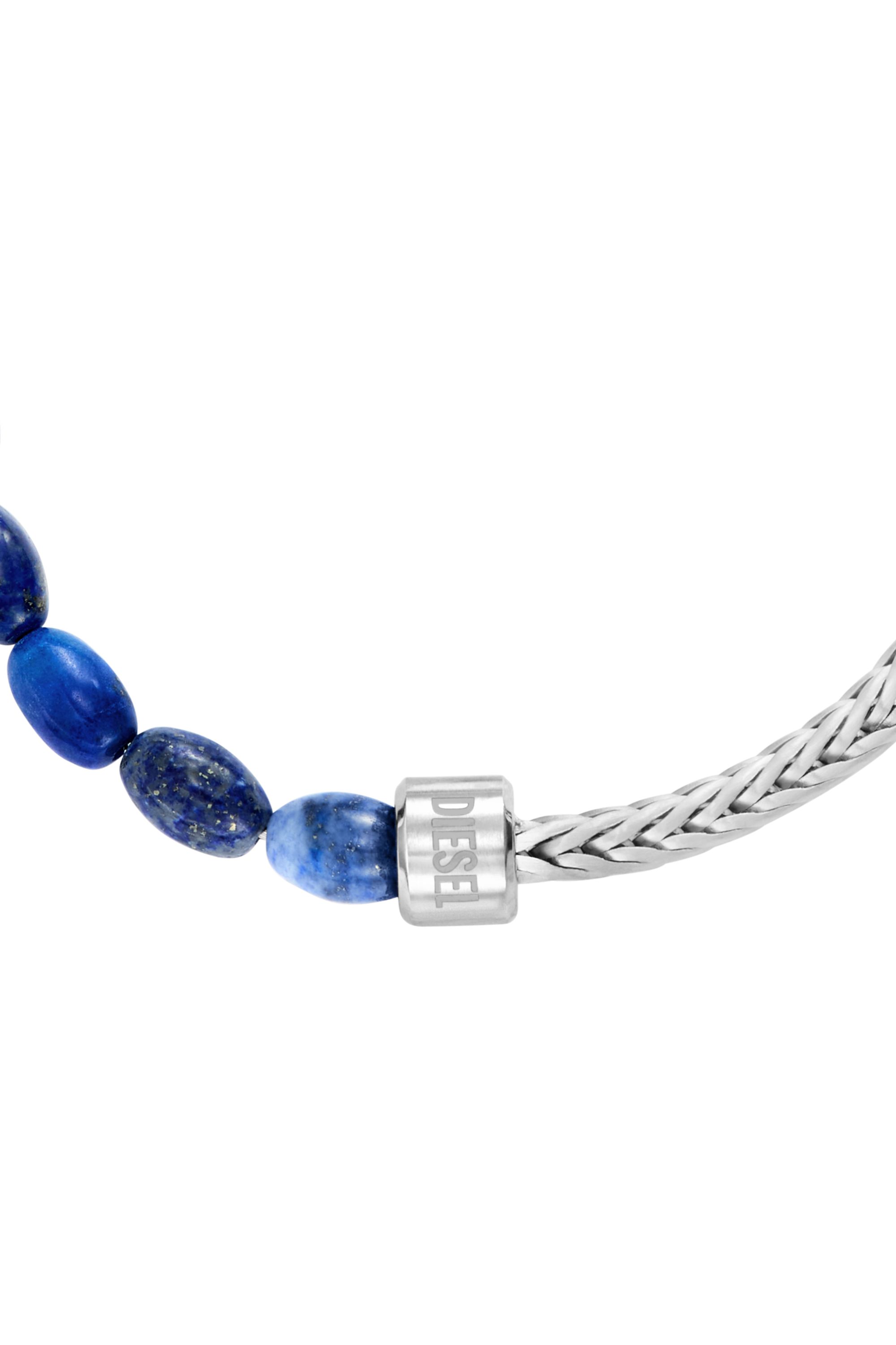 Diesel - DX1713040, Unisex Armband mit Lapislazuli-Perlen in Silber/Blau - 3