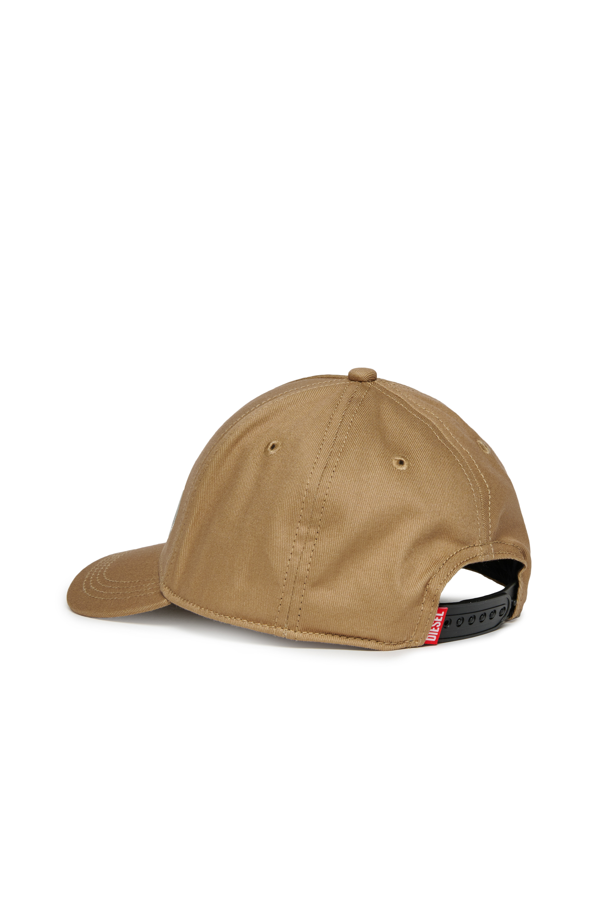 Diesel - FRENDIL, Man's Baseball cap with Oval D embroidery in Light Brown - 2