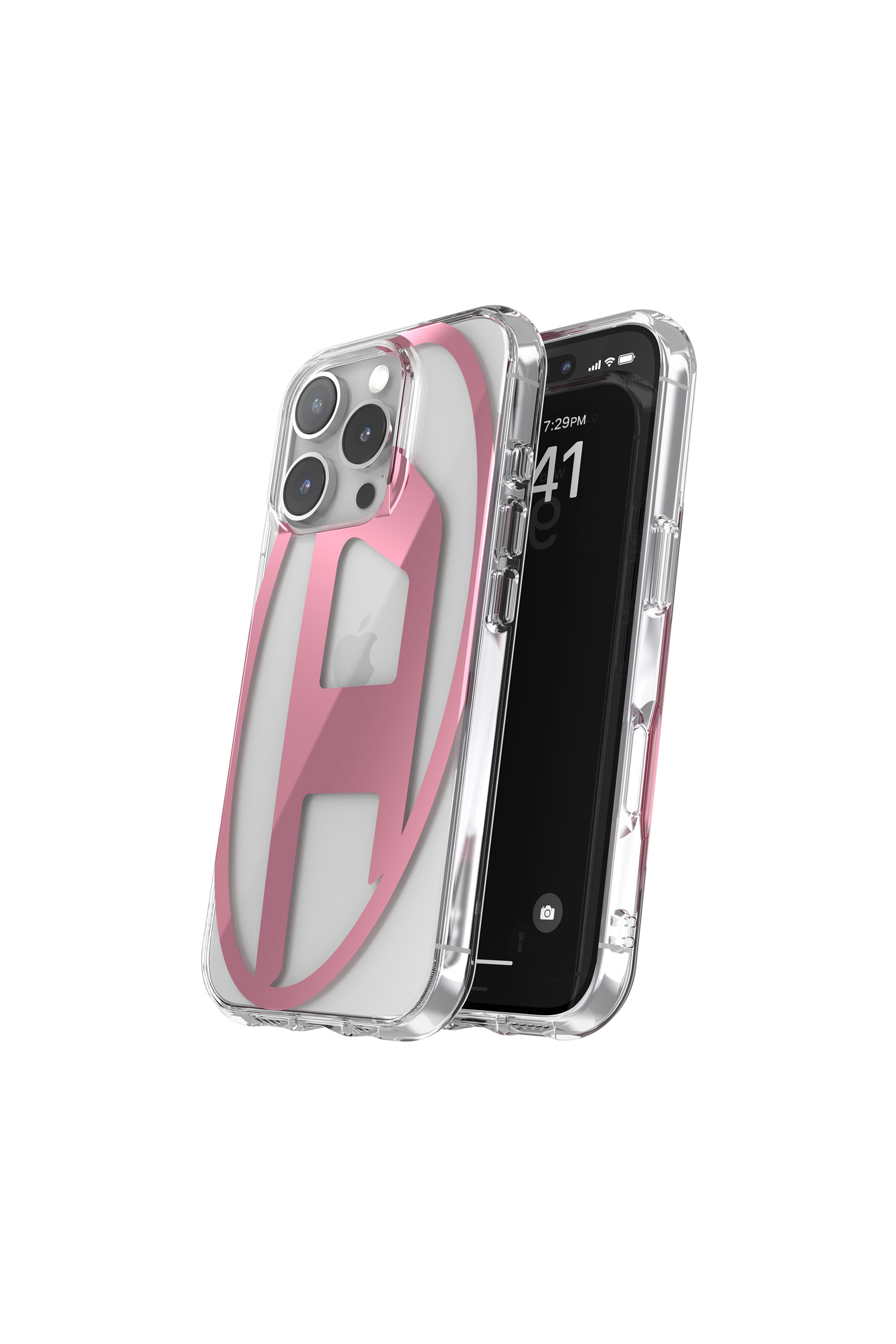 Diesel - 60144 AOP CASE, Unisex Oval D Mirror Case for iP 16 Pro in Rosa - 2