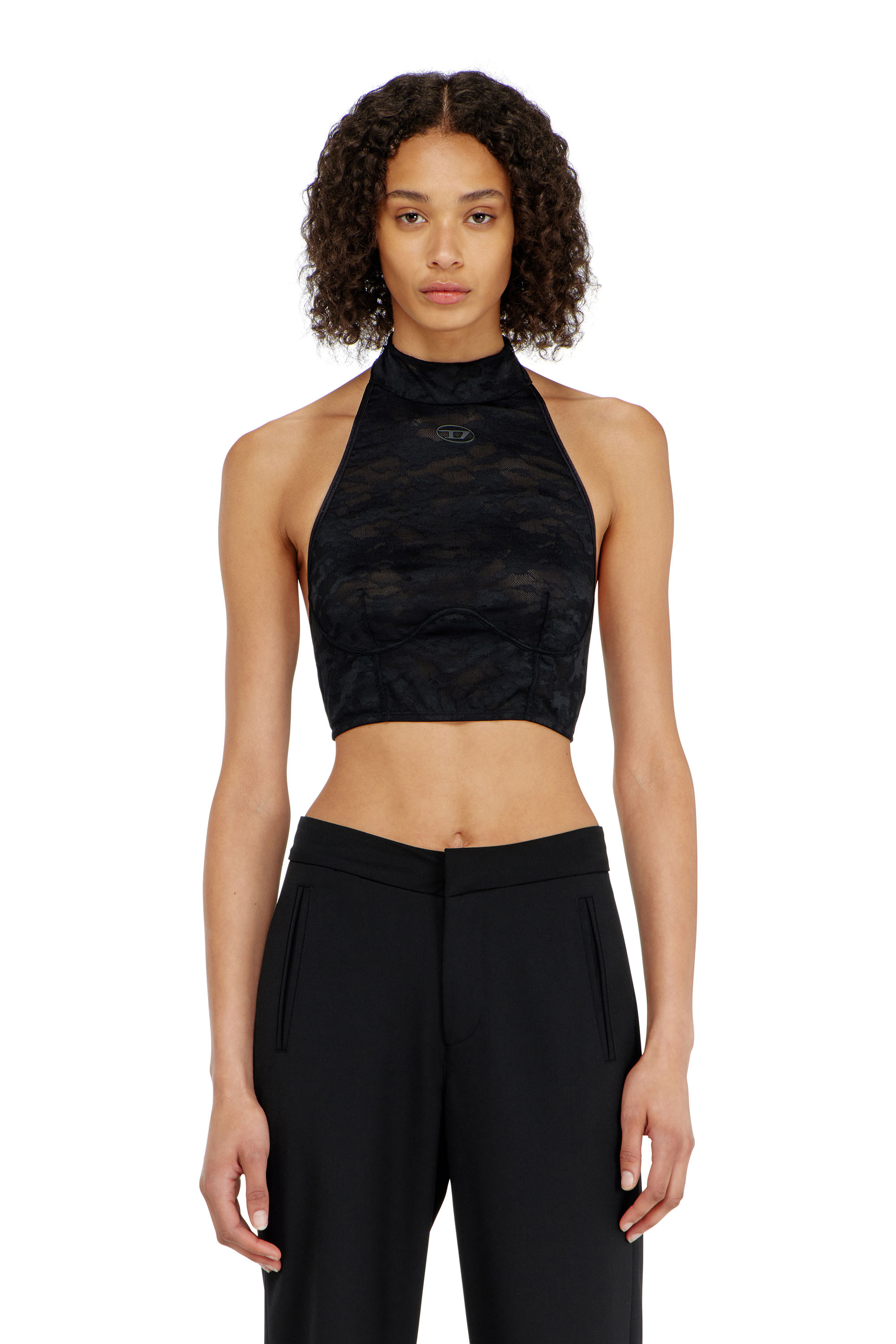 Diesel - MARCIA-UTLT, Damen Spitzen-Bralette mit Neckholder in null - 5