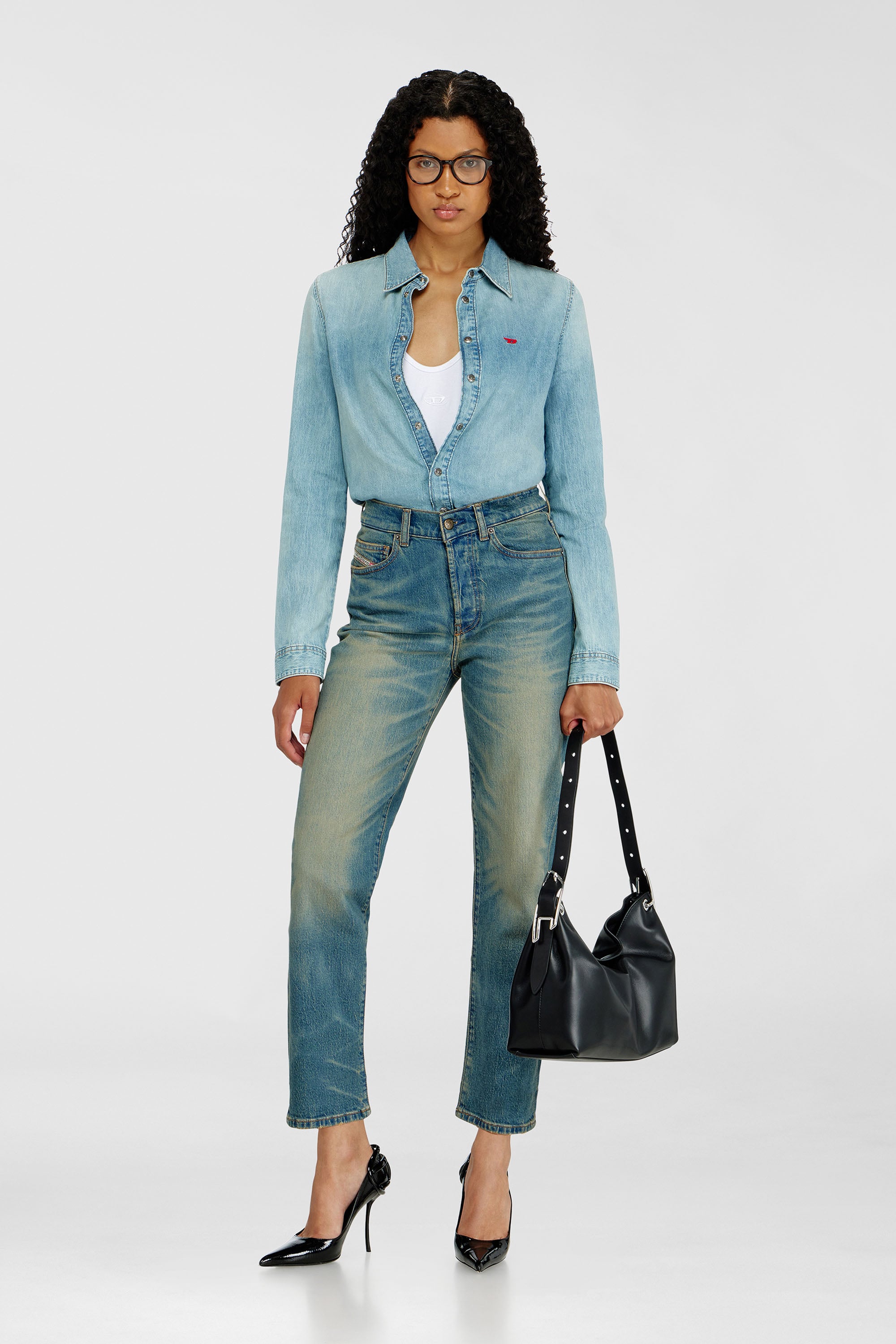 Diesel - Damen Regular Jeans 1981 D-Went 0KBBP, Mittelblau - 1