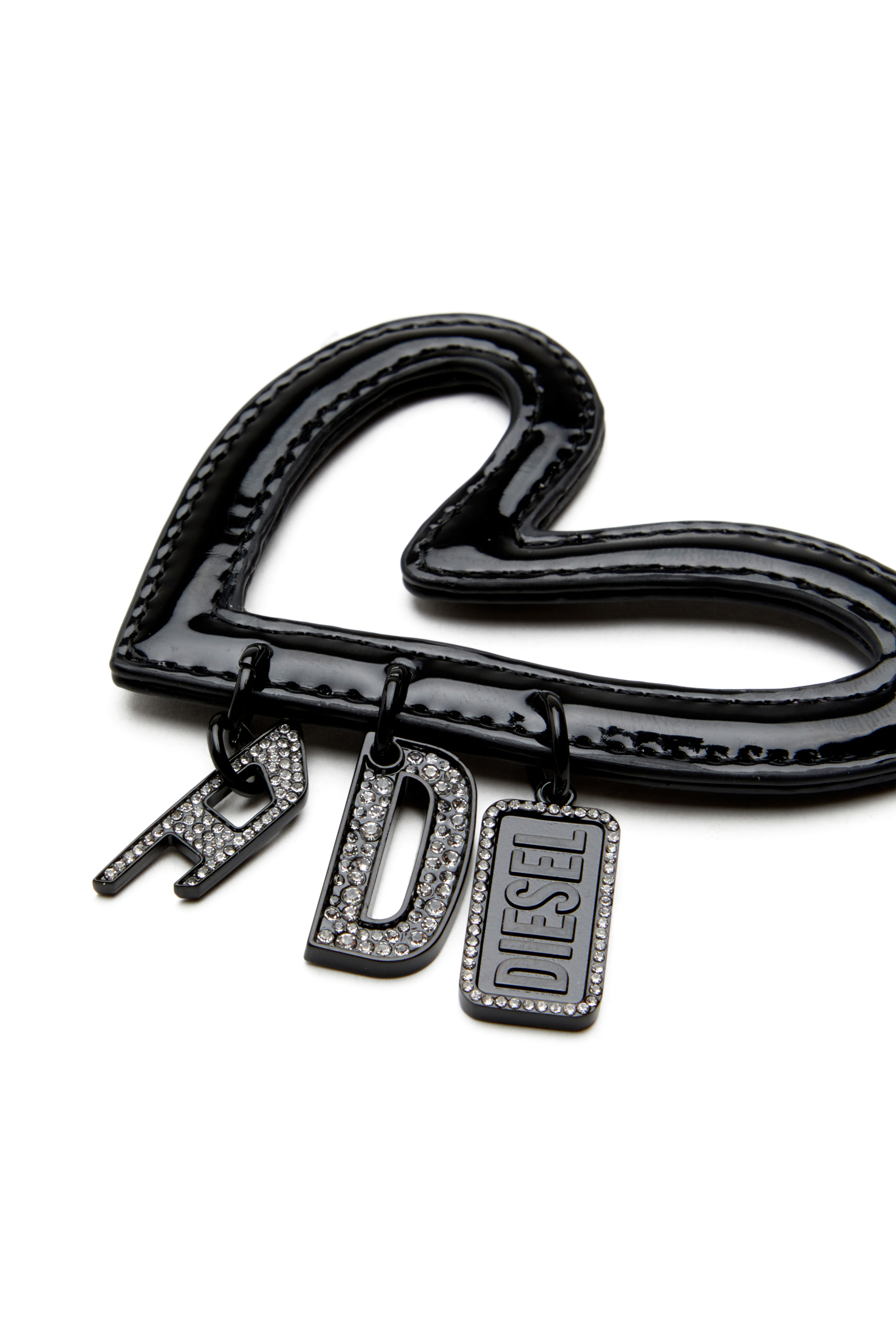 Diesel - MULTI II, Woman's Heart charm with glossy finish in Black - 3