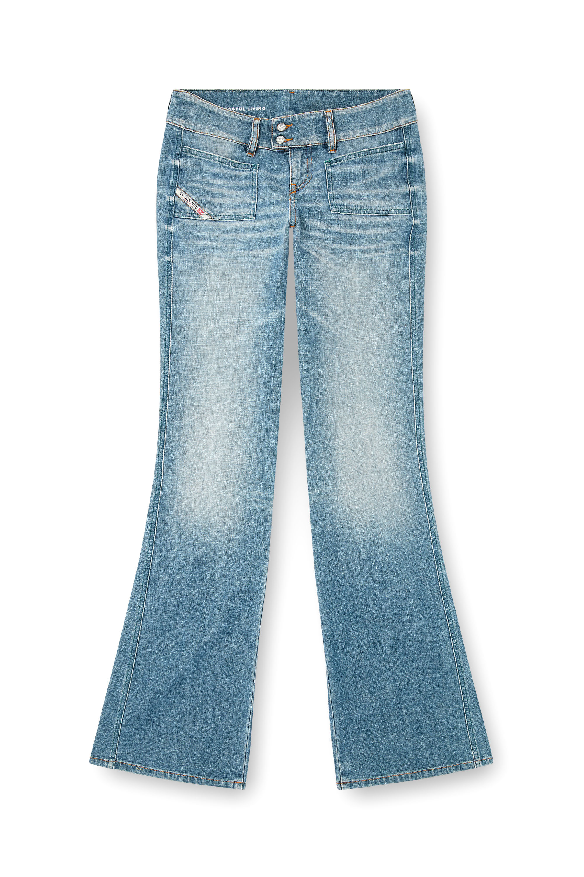 Diesel - Damen Bootcut Jeans D-Hush 09M58, Mittelblau - 3