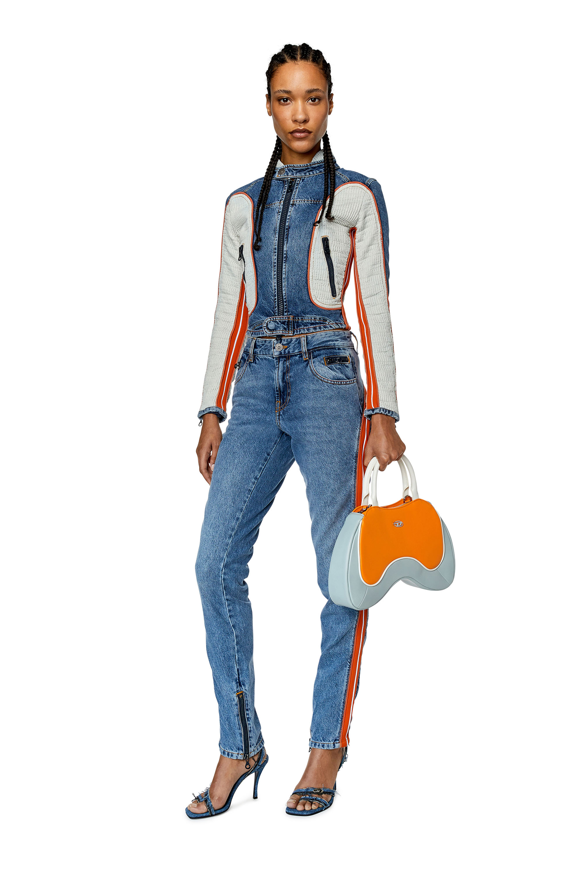 Diesel - D-Vision 0EMAT Skinny Jeans, Mittelblau - Image 4