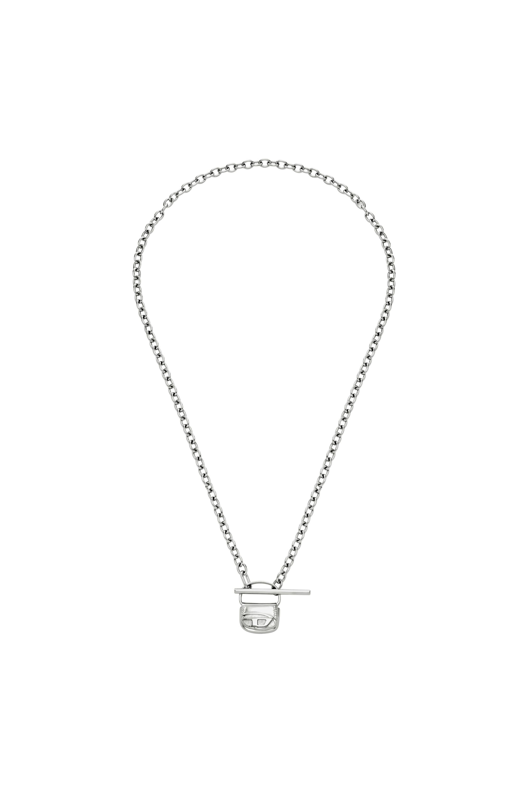 Diesel - DX1593040 JEWEL, Unisex Halskette aus Edelstahl in Silber - 1