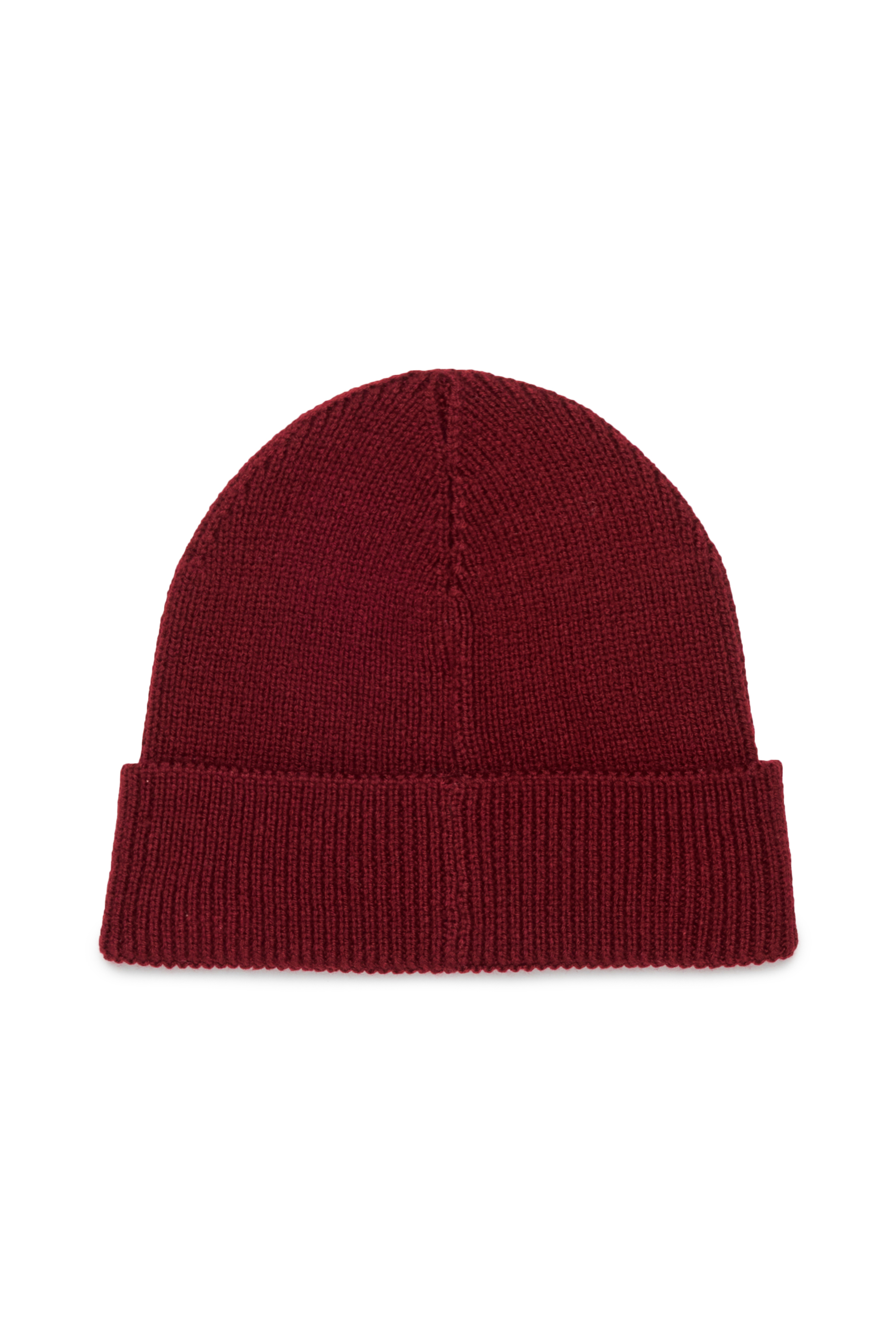 Diesel - FLOT, Unisex's Wool-blend beanie with D logo patch in Red - 2
