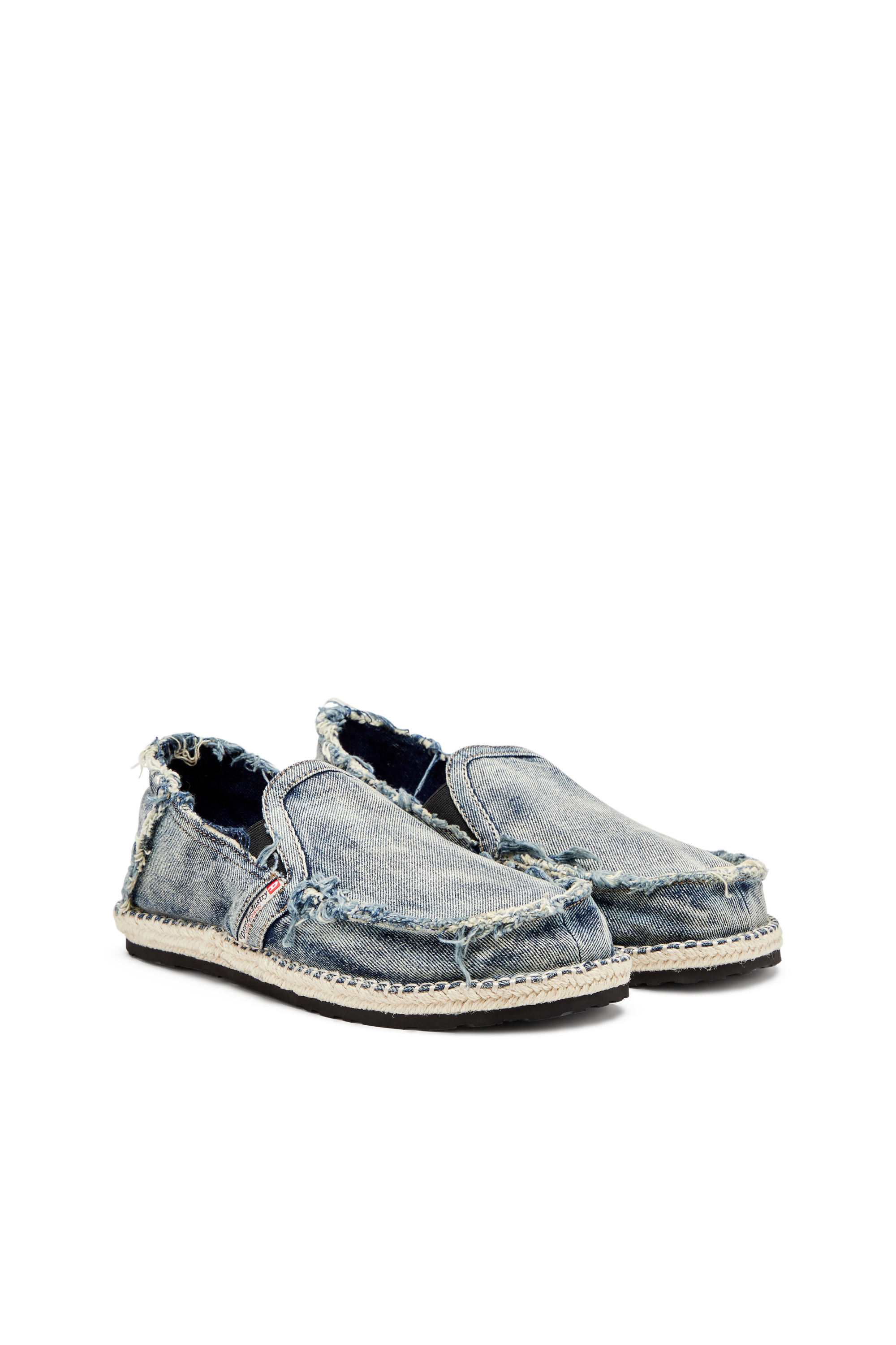 Diesel - D-LUKAS ESP, Herren Loafer-Espadrilles aus vielgetragenem Denim in Hellblau - 3