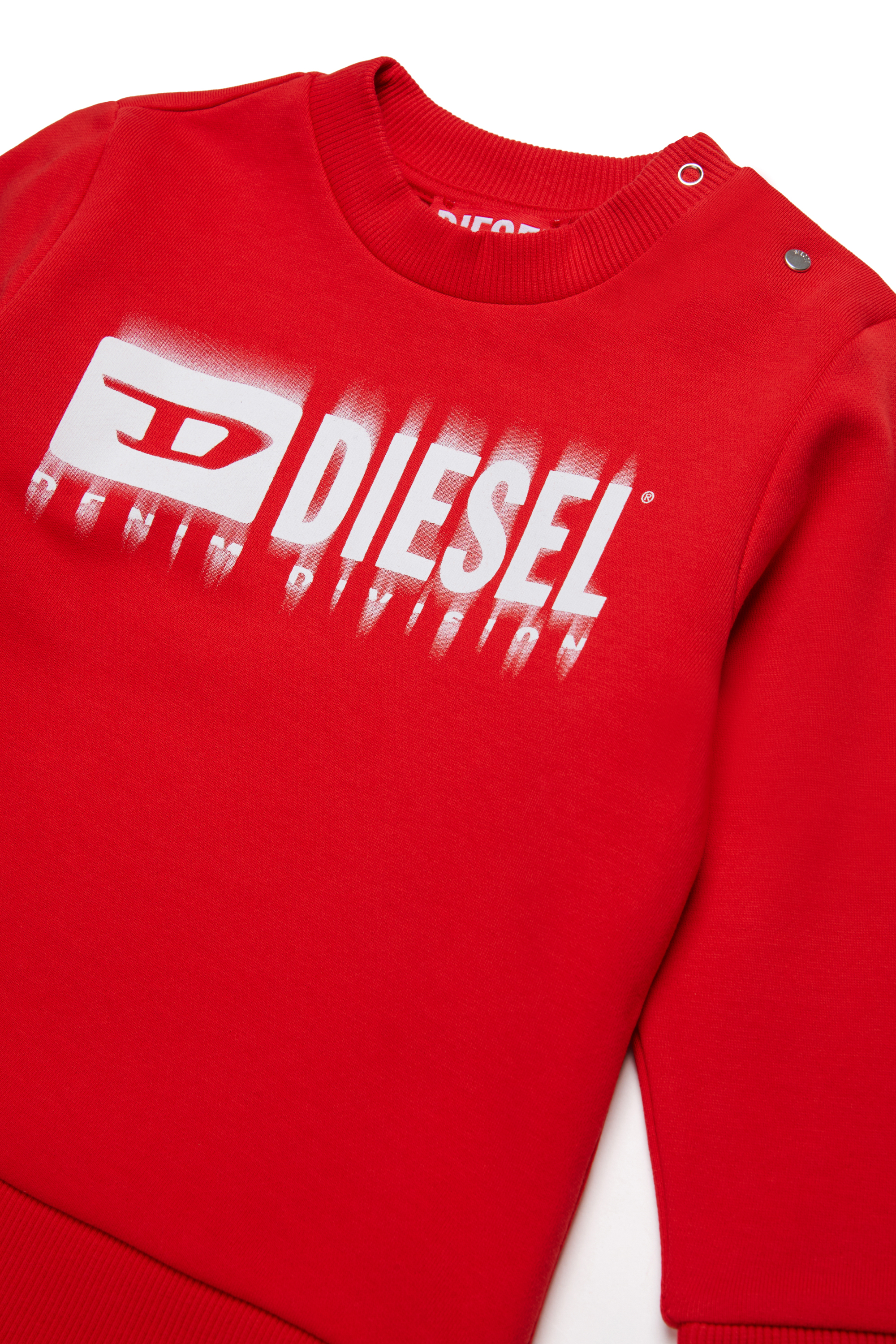 Diesel - SGINNL8B, Unisex Sweatshirt mit verschmiertem Logo in Rot - 3