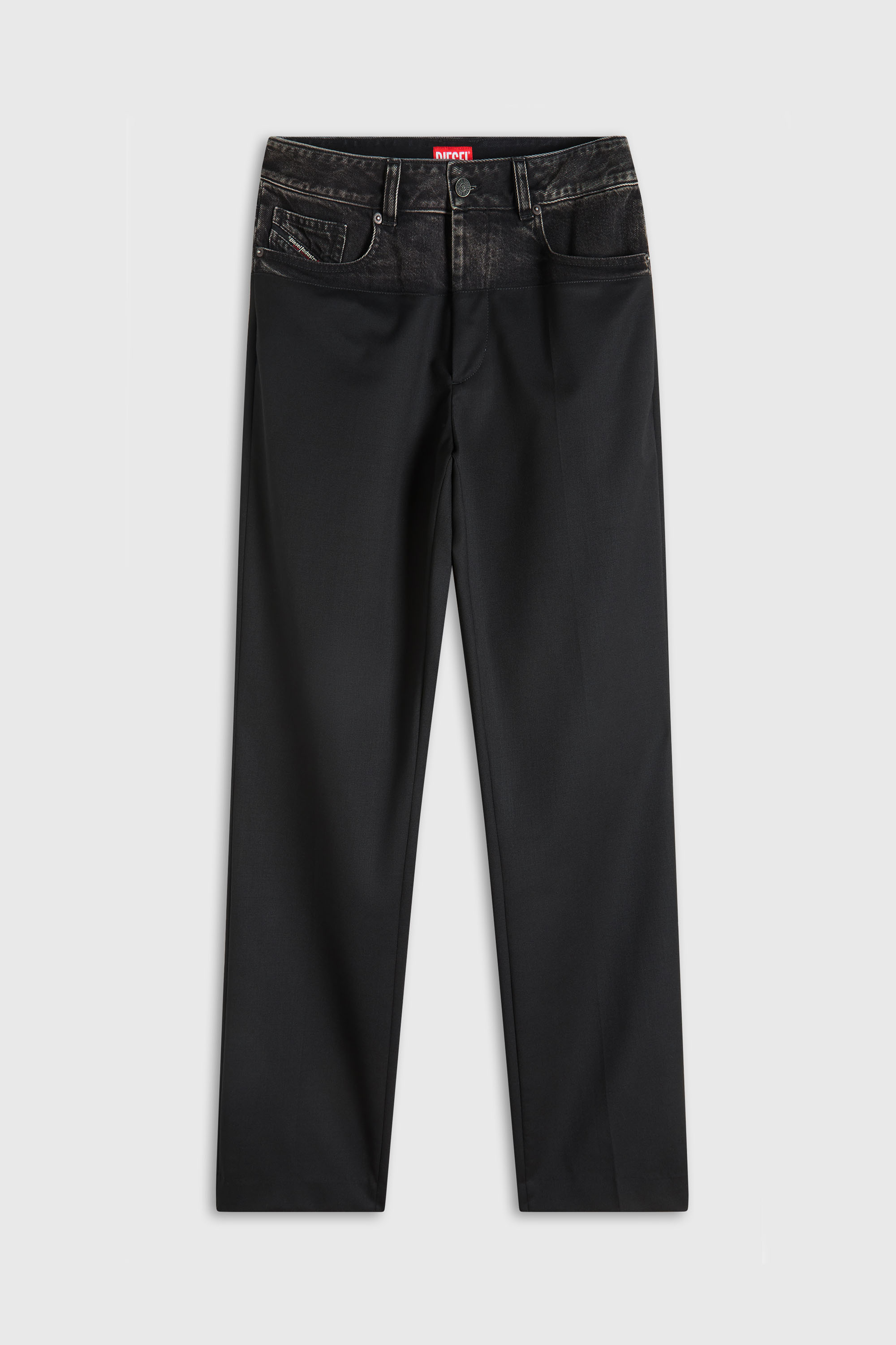 Diesel - P-LOGAN, Herren Hose mit Denim- und Tailoring-Elementen in Schwarz - 2