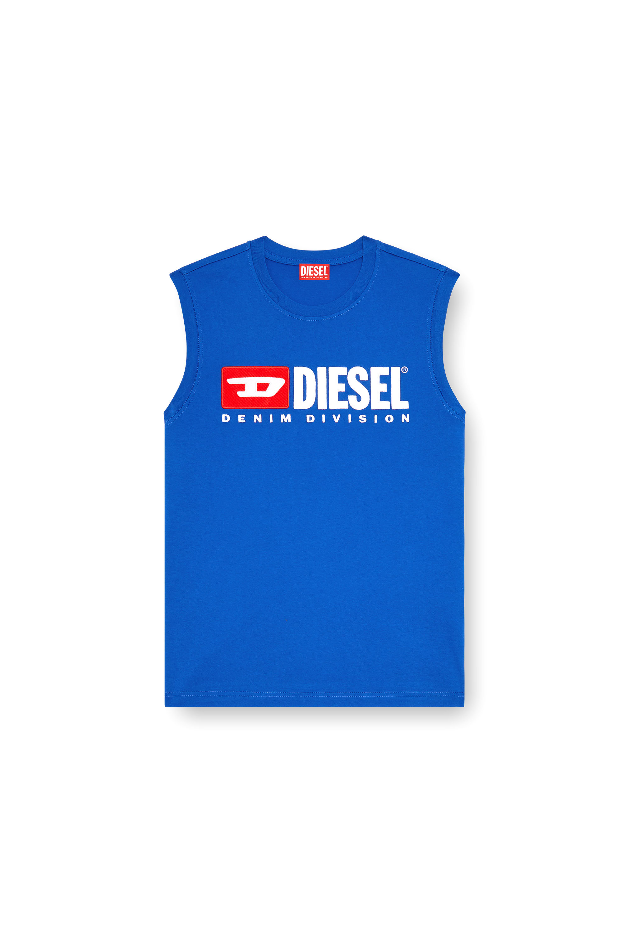 Diesel - T-ISCO-DIV, Herren Tanktop mit Logo-Print vorn in Blau - 3