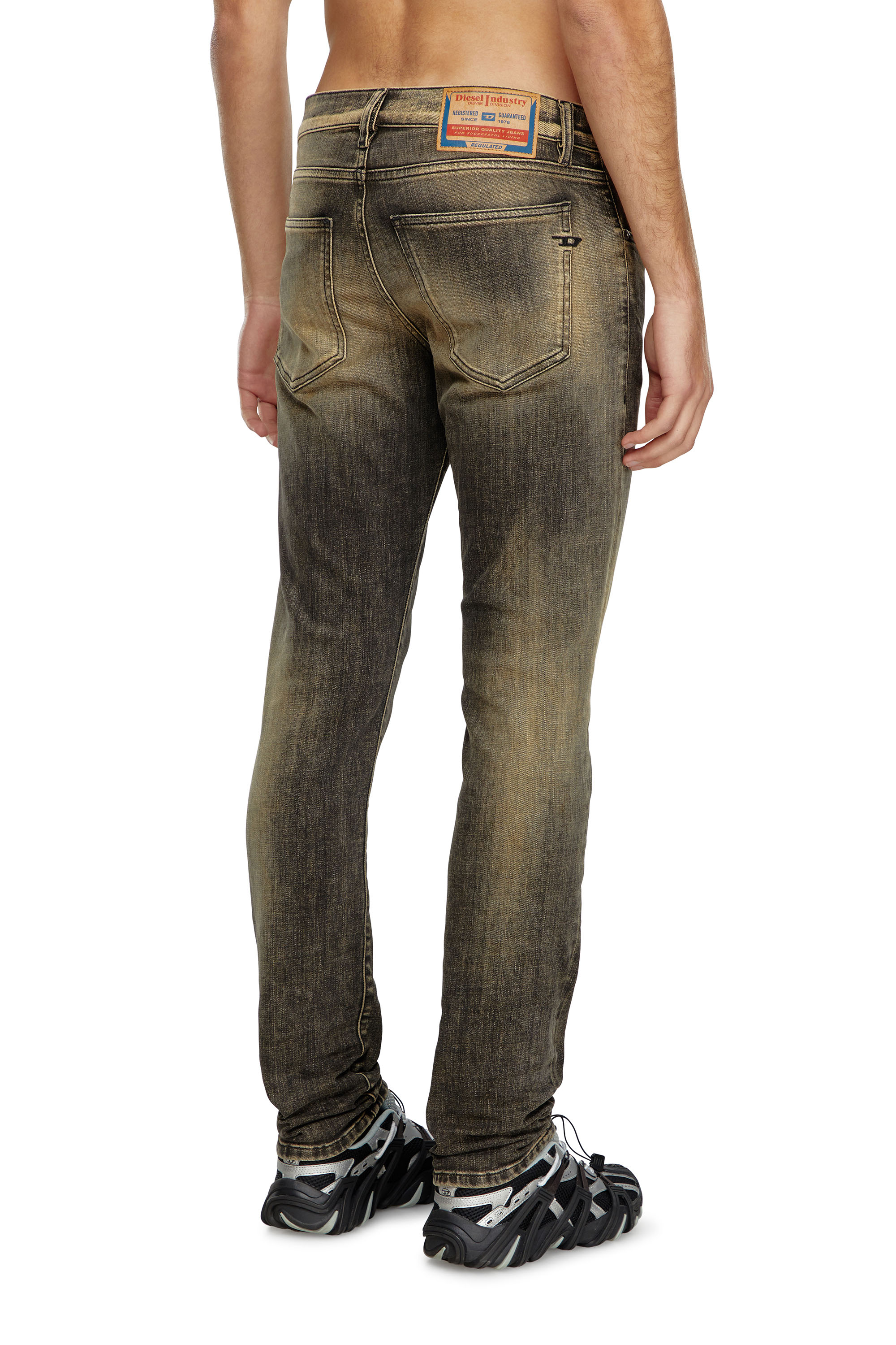 Diesel - Herren Slim Jeans 2019 D-Strukt 09J48, Schwarz/Beige - 3