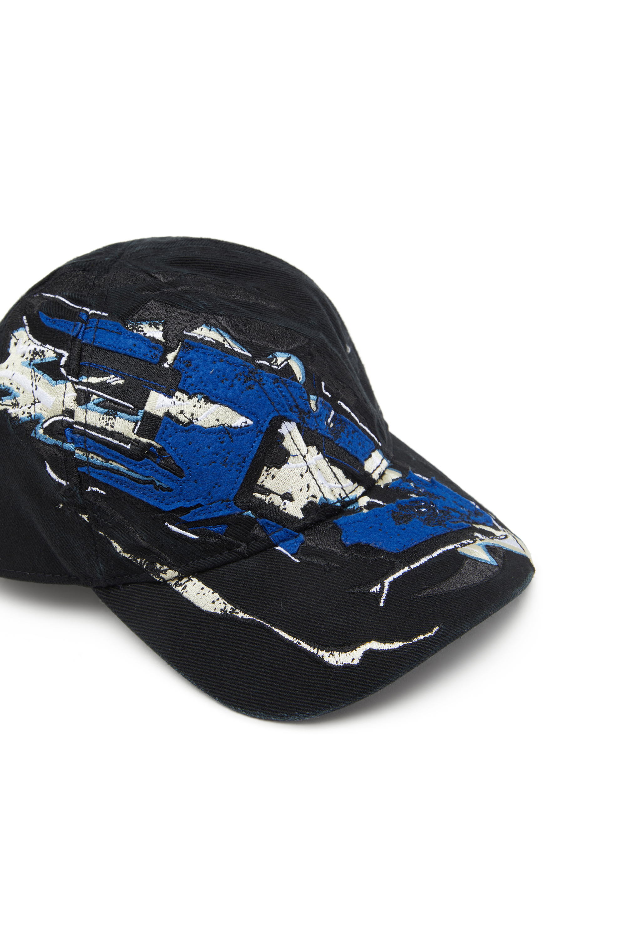 Diesel - C-EIFFEL, Herren Basecap mit auffälligem Oval D-Print in Schwarz/Blau - 3