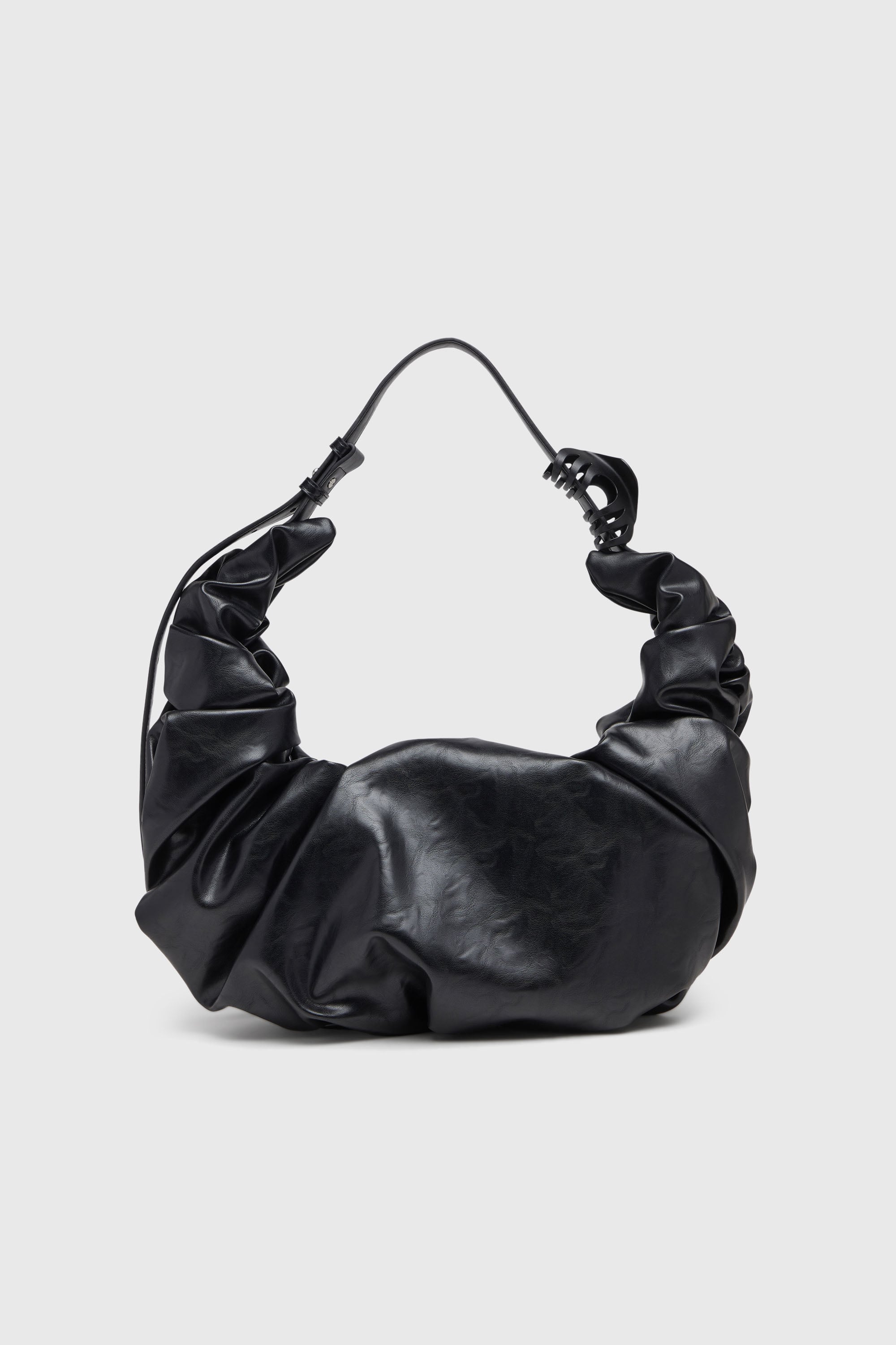 Diesel - GRAB-D HOBO L, Damen Grab-D-Gro&szlig;e zerknitterte Hobo-Tasche in Schwarz - 2