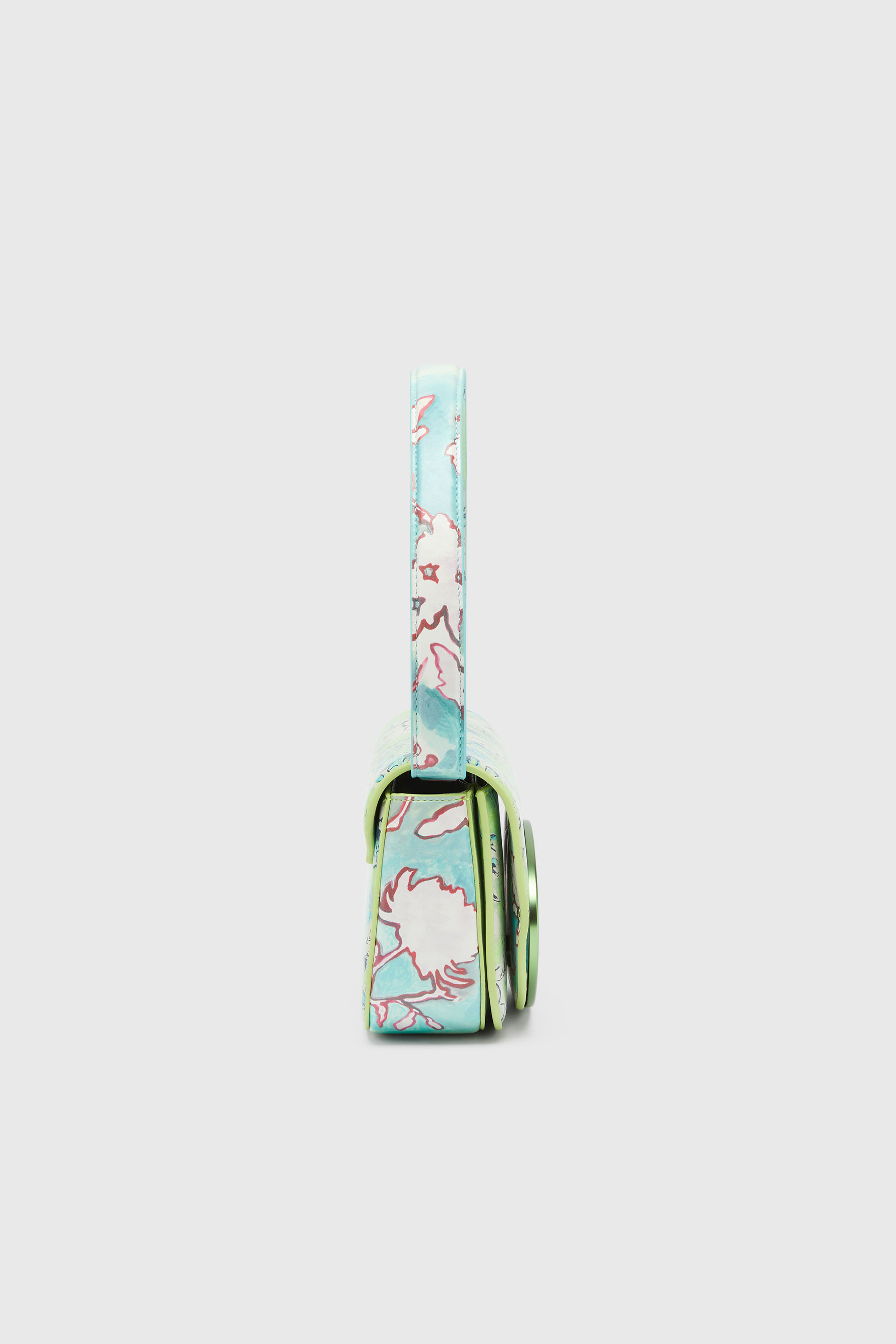 Diesel - 1DR, Damen 1DR-Ikonische Schultertasche mit Blumenmuster in Gr&uuml;n - 4
