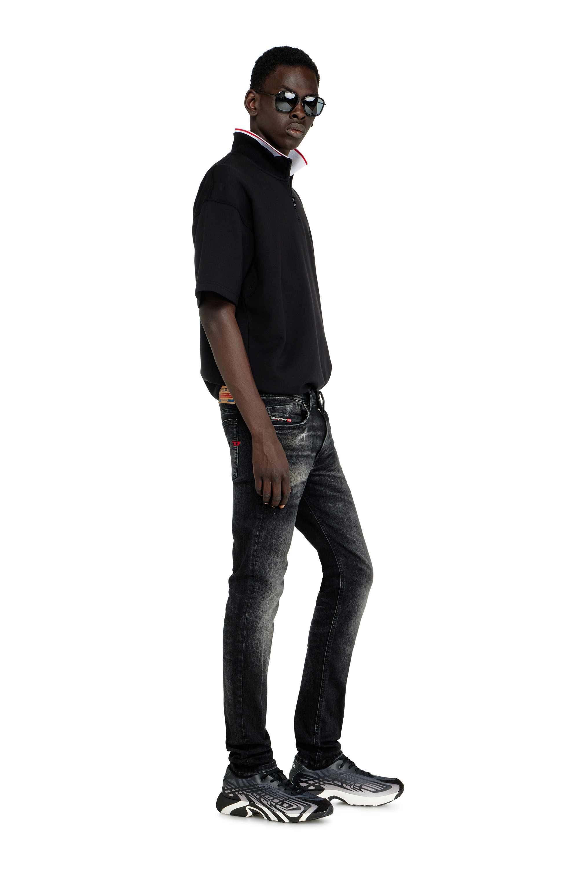 Diesel - Herren Skinny Jeans 1979 Sleenker 0DBDP, Schwarz/Dunkelgrau - 3