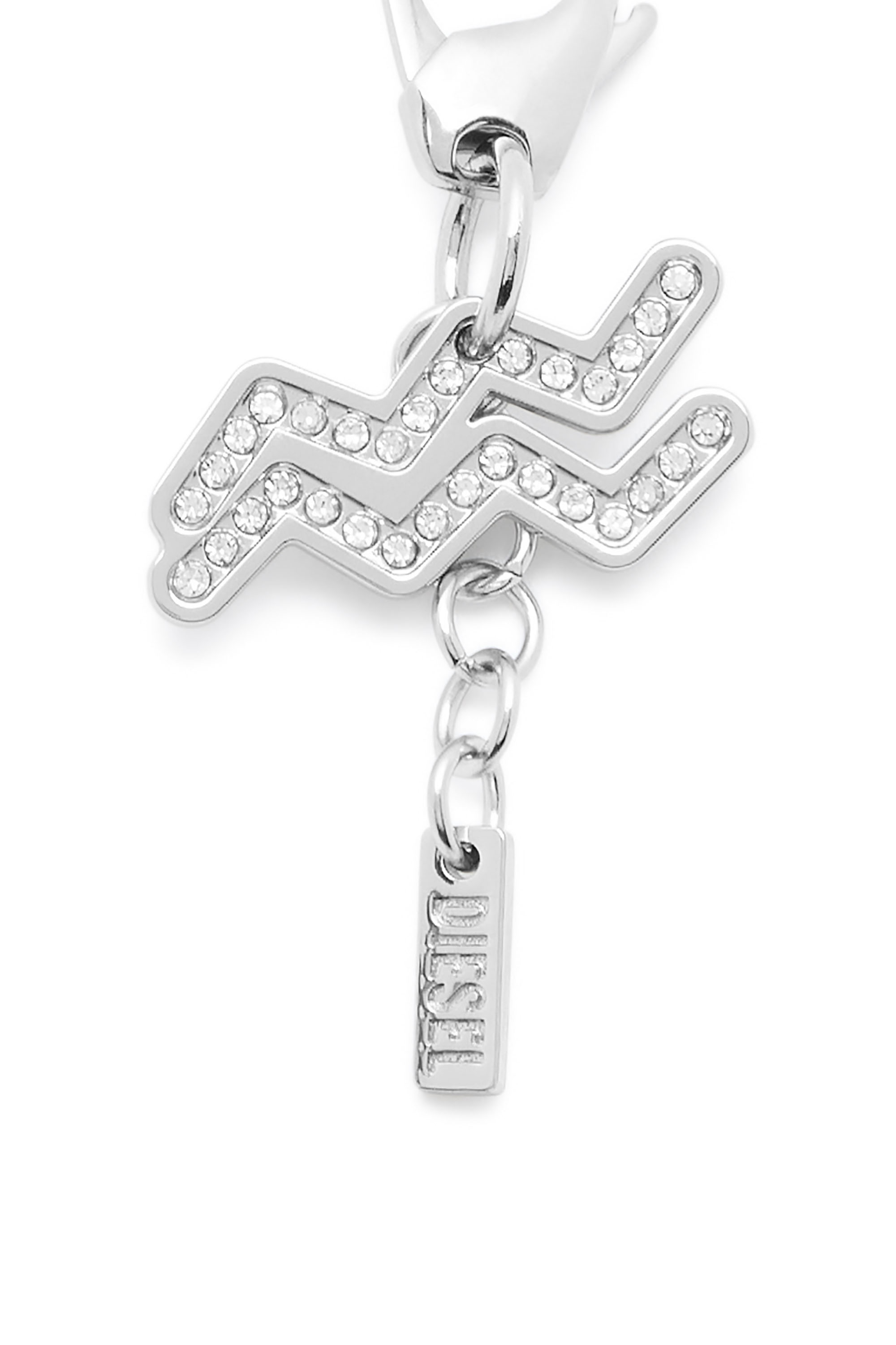 Diesel - CHARM ACQUARIUS, Unisex Metall-Wassermann-Anh&auml;nger mit Strasssteinen in Silber - 3