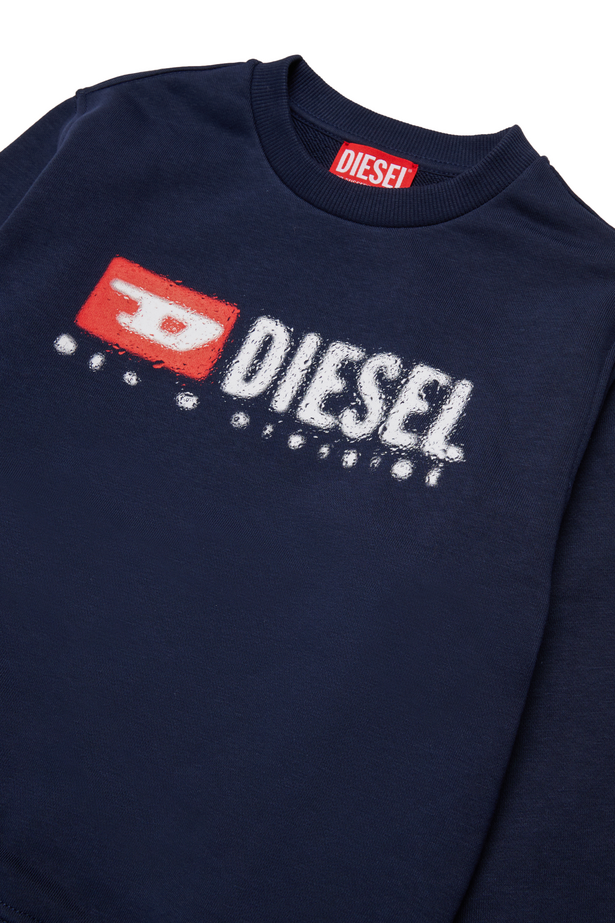 Diesel - SDROPS OVER, Herren Baumwoll-Sweatshirt mit Logo in Blau - 3