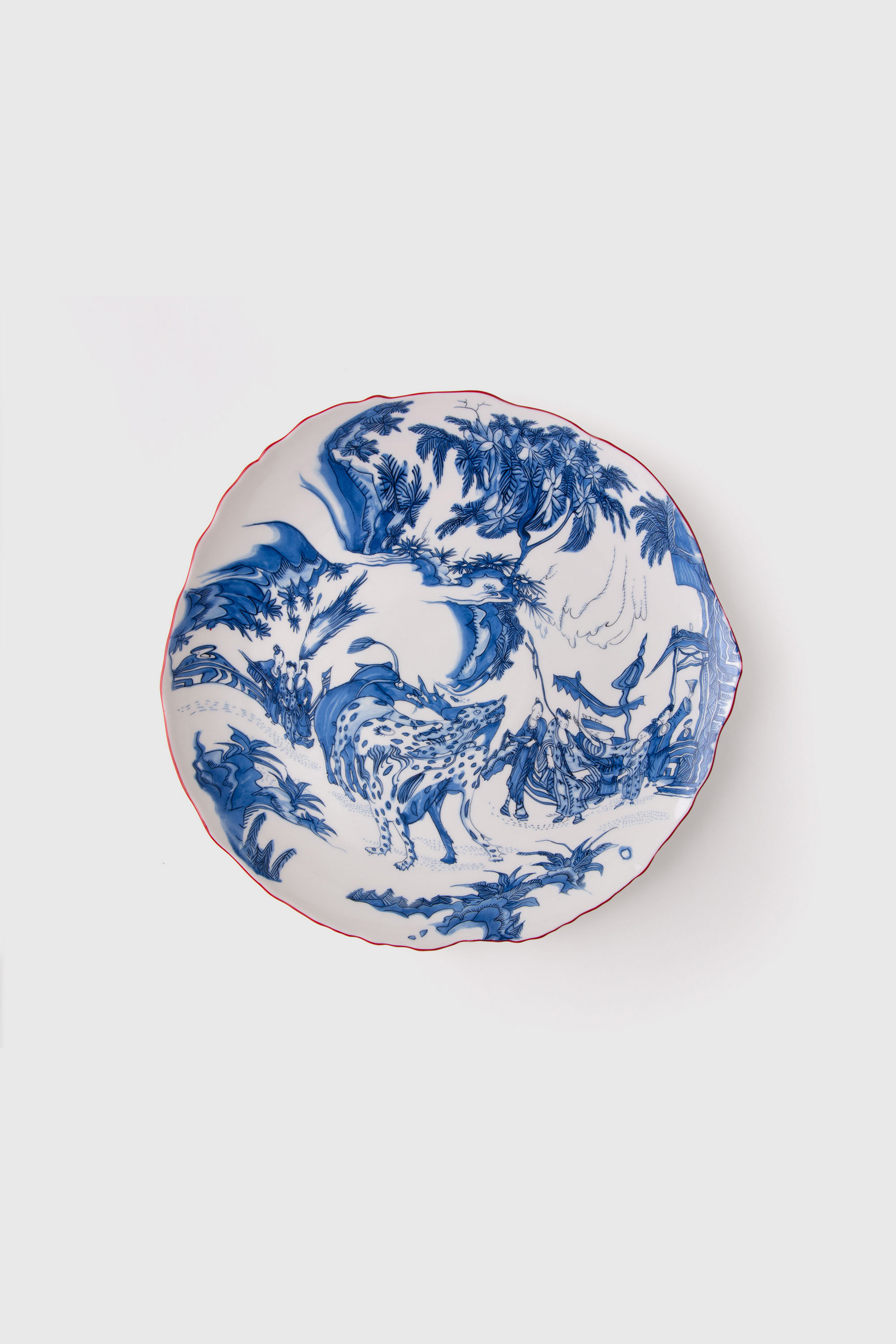 Diesel - 11203 PORCELAIN DINNER PLATE "CLASSIC ON, Unisex's Porcelain dinner plate in White/Blue - 1