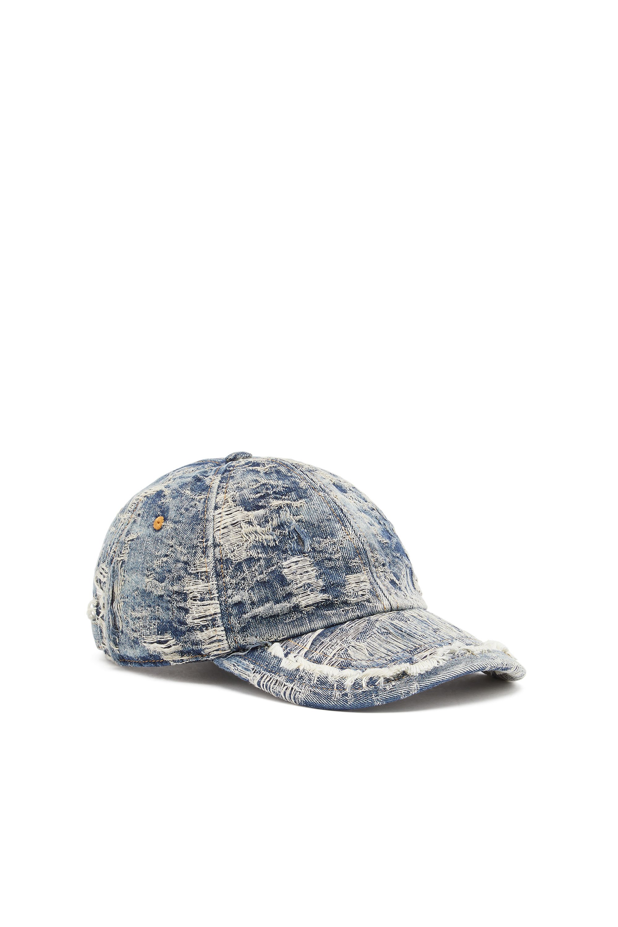 Diesel - C-ARMELO, Herren Basecap aus vielgetragenem Denim in Blau - 1