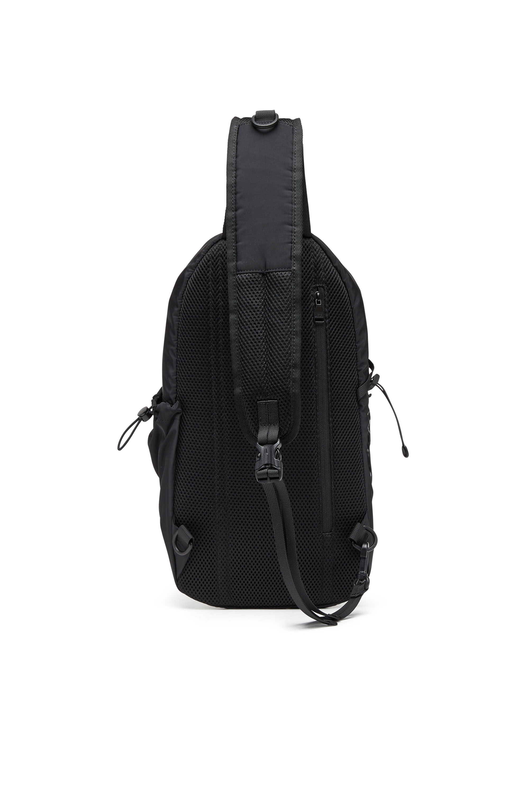 Diesel - DRAPE SLING BAG, Herren Drape-Sling-Rucksack aus Nylon mit farbgleichem Logo in Schwarz - 3