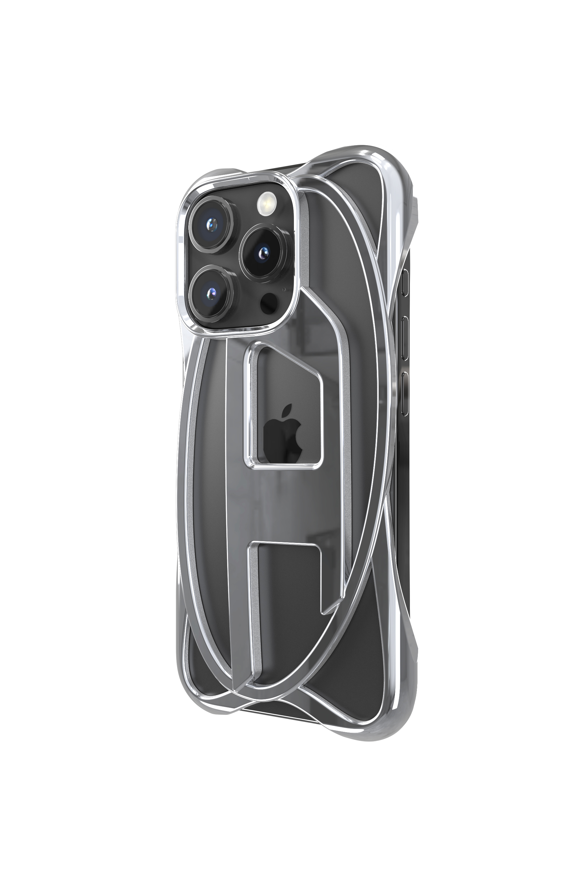 Diesel - 60267 CAGED D CASE, Unisex Gitter-D-Hülle iPhone 16 Pro in Grau - 2