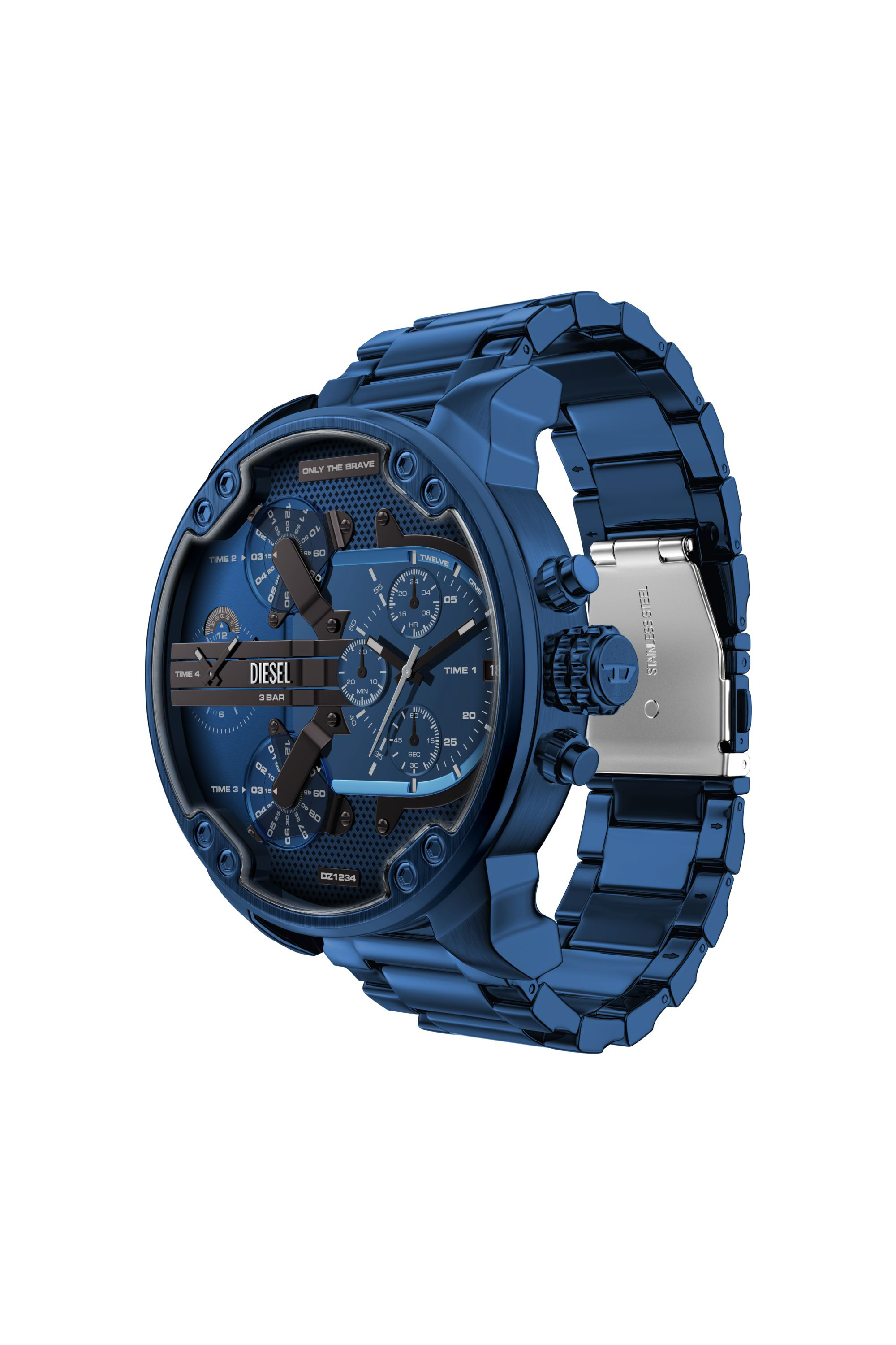 Diesel - DZ7496 WATCH, Herren Mr. Daddy 2.0 Uhr aus blauem Edelstahl in Blau - 2