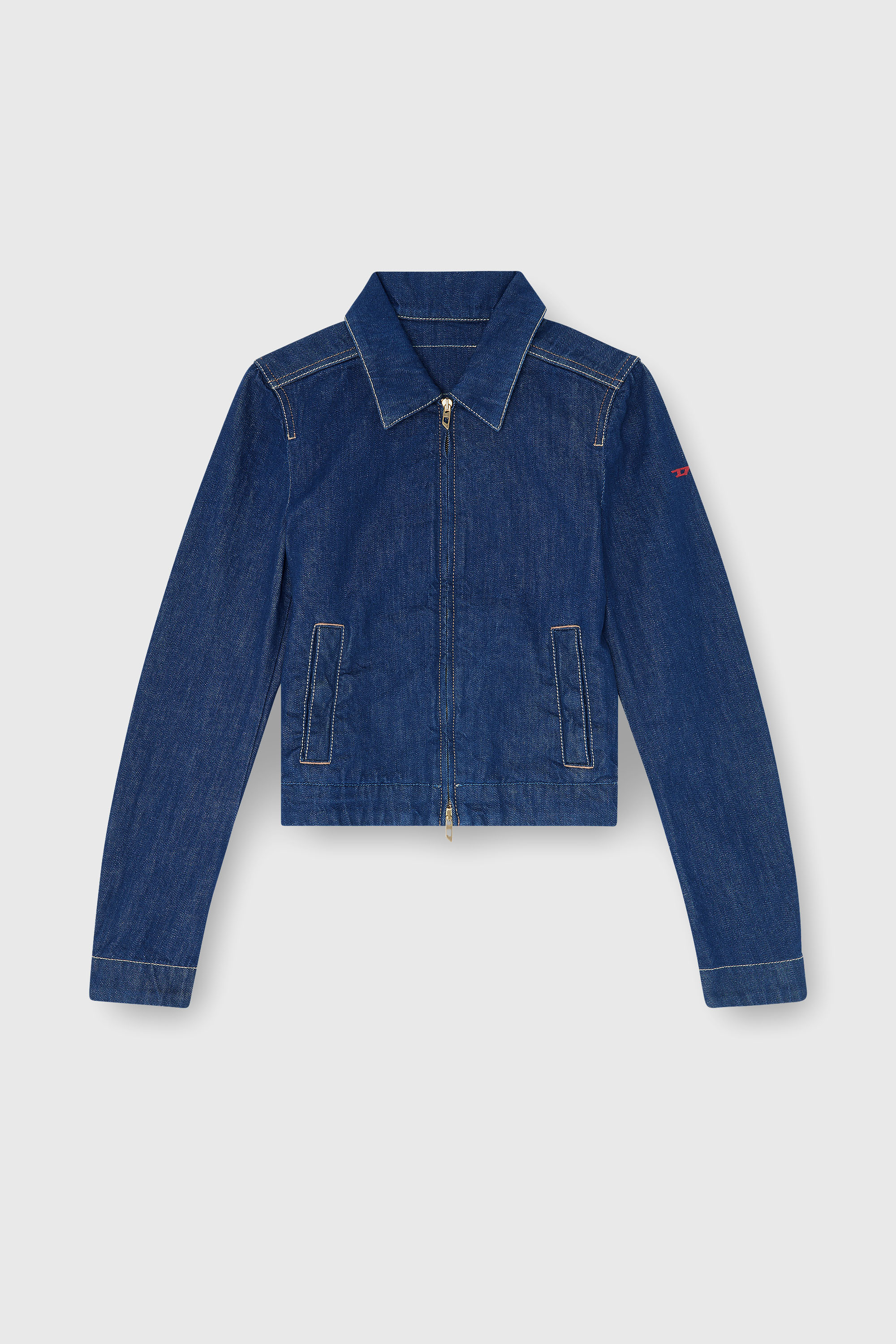 Diesel - DE-CORB, Damen Coach-Jacke aus rinse denim in Dunkelblau - 2