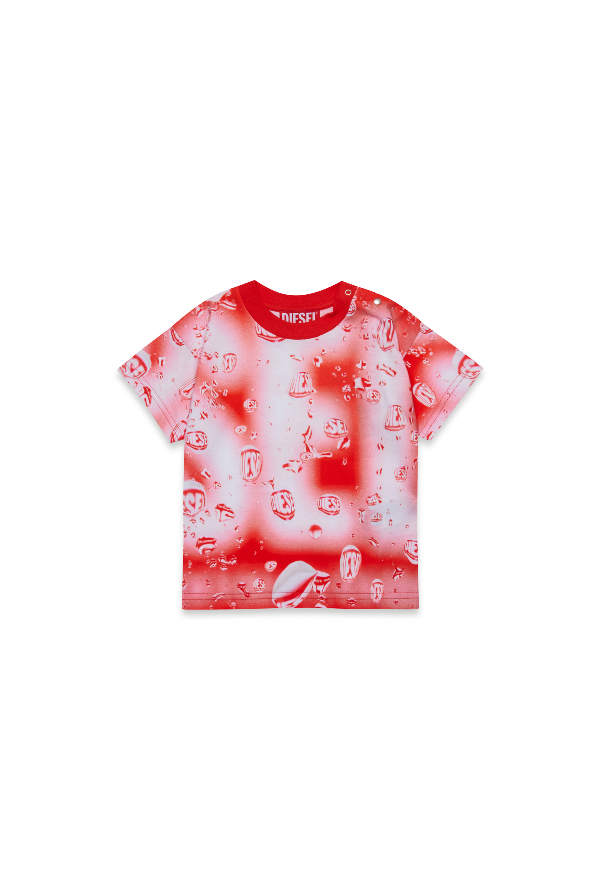 Diesel - TITLIB, Unisex Baumwoll-T-Shirt mit Allover-Print in Rot - 1