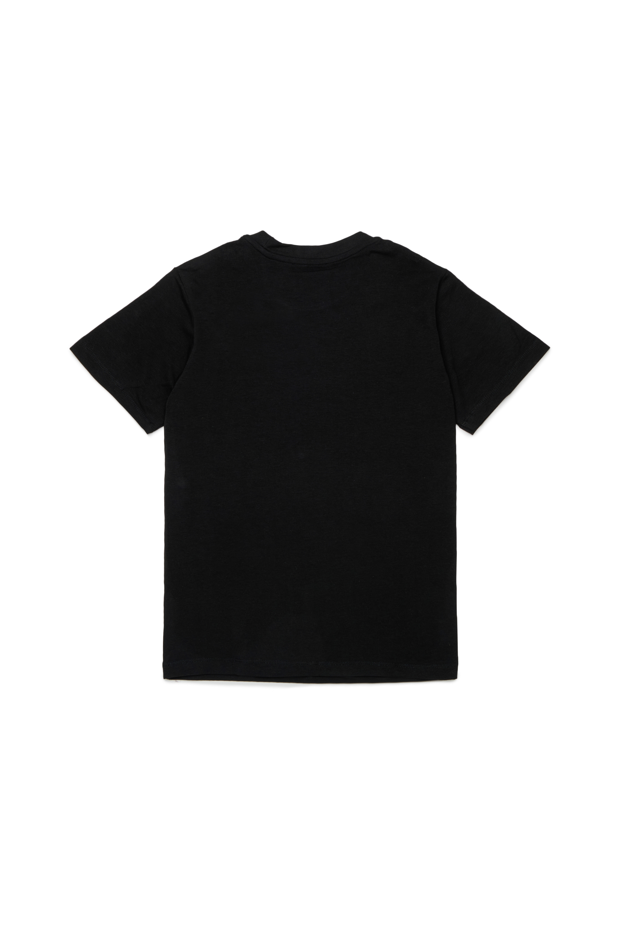Diesel - UTRIM, Man's Cotton T-shirt with logo print in Black - 2