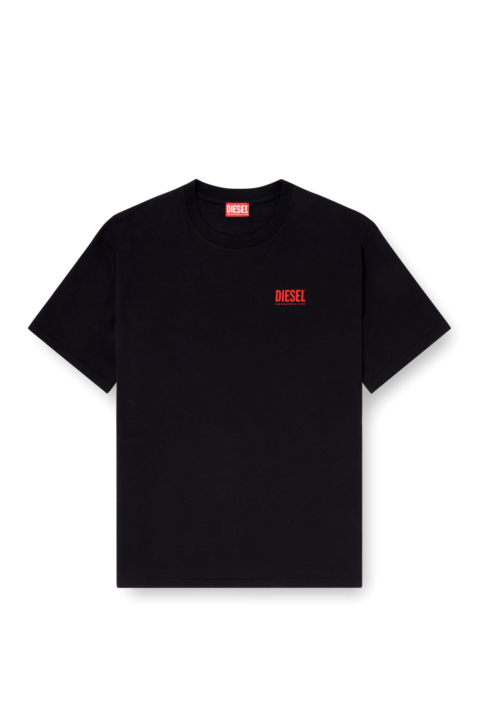 Diesel - T-BOXT-BISK, Herren Baumwoll-T-Shirt mit Diesel-Biscotto-Print in Schwarz - 3