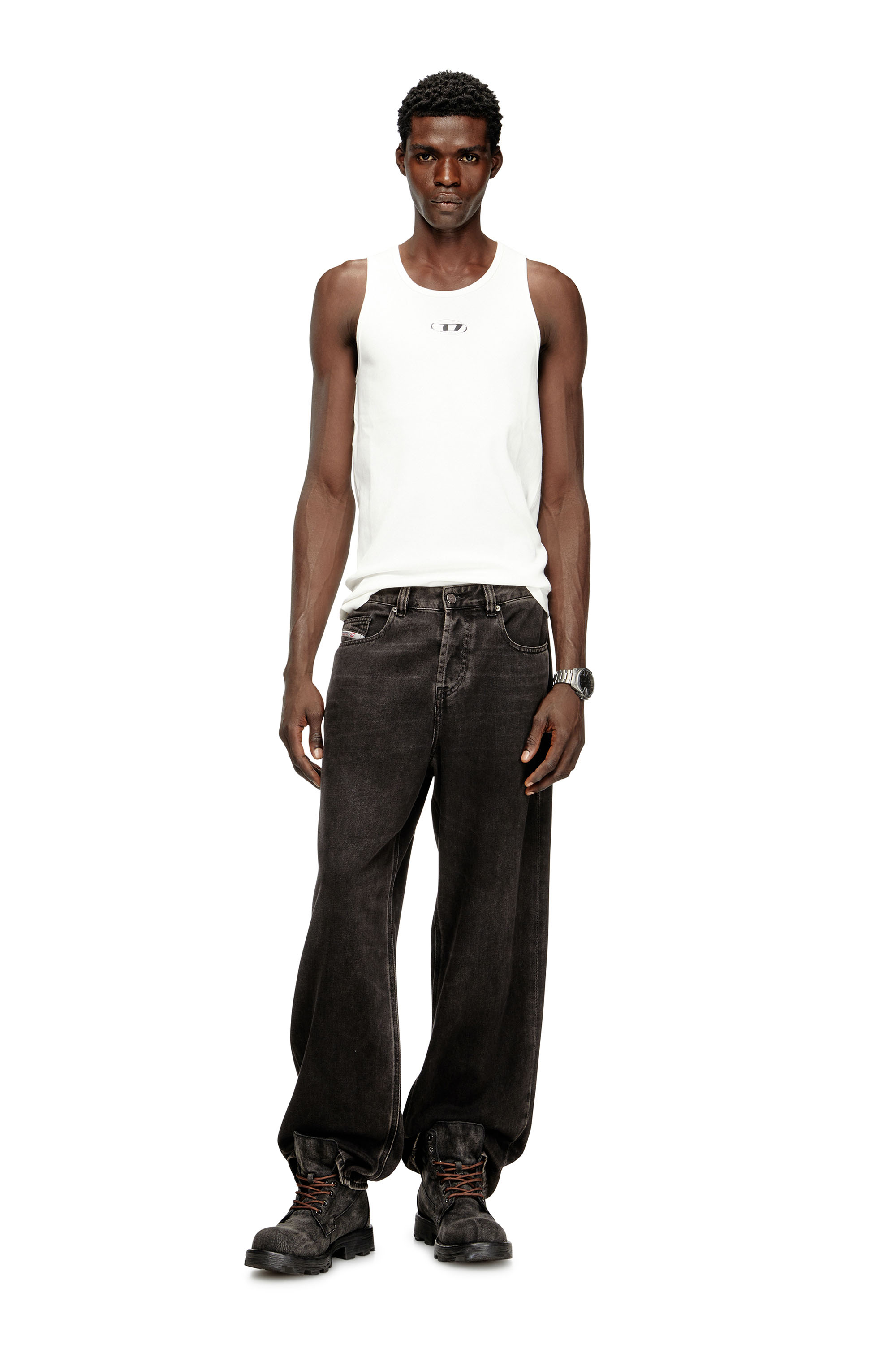Diesel - T-LIFTY-IOD, Herren Baumwoll-Tanktop mit Logo in Weiß - 2