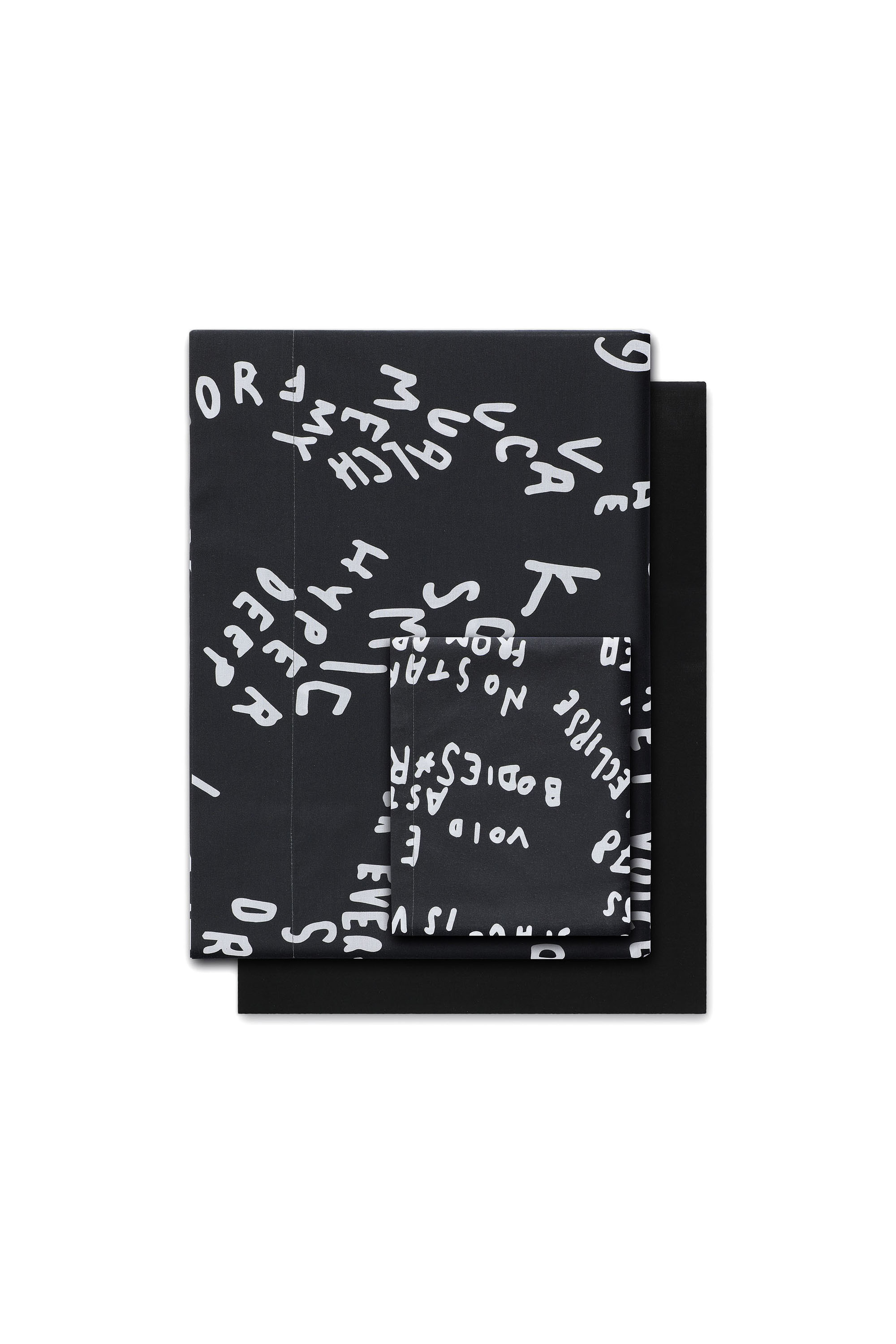 Diesel - 2003997 CLET SCRIBBLES  160X290 PR002, Unisex Bettwäsche-Set SCRIBBLES in Schwarz - 1
