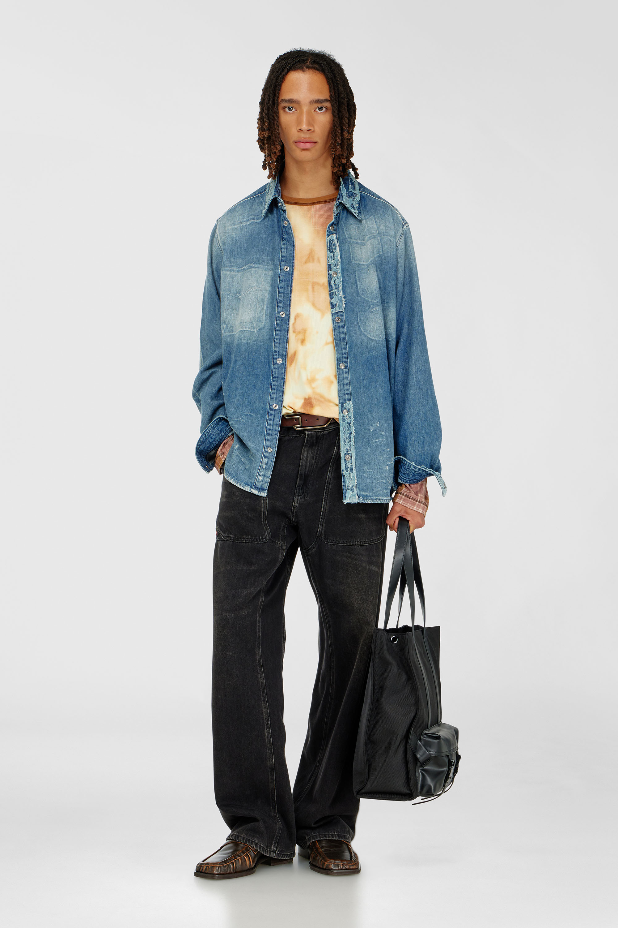 Diesel - MULTI-PKTS TOTE X, Unisex Multi-Pkts - Einkaufstasche mit Klappentasche und zip in Schwarz - 1