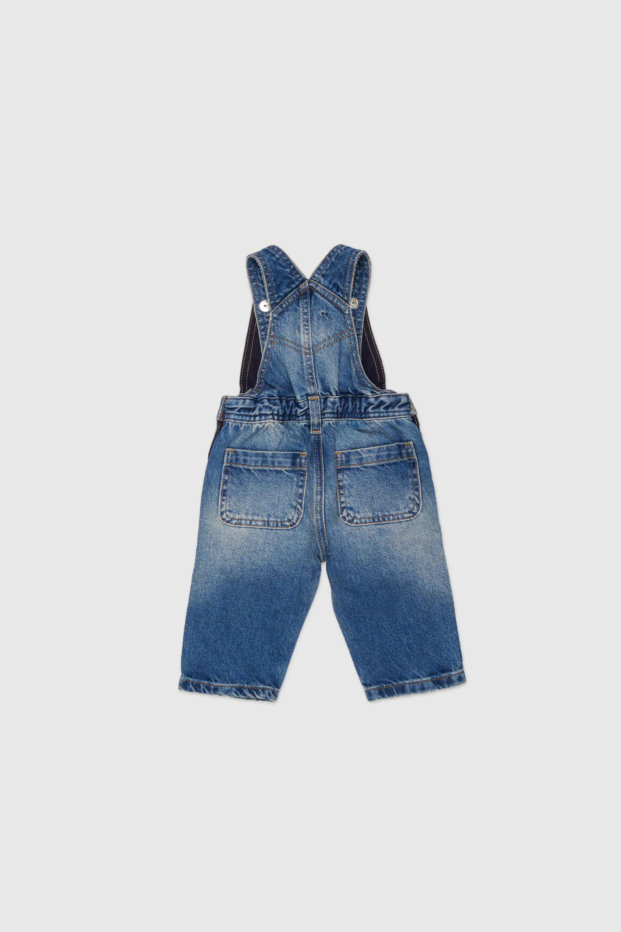 Diesel - JARYB, Unisex Denim-Latzhose mit Logo-Stickerei in Mittelblau - 2